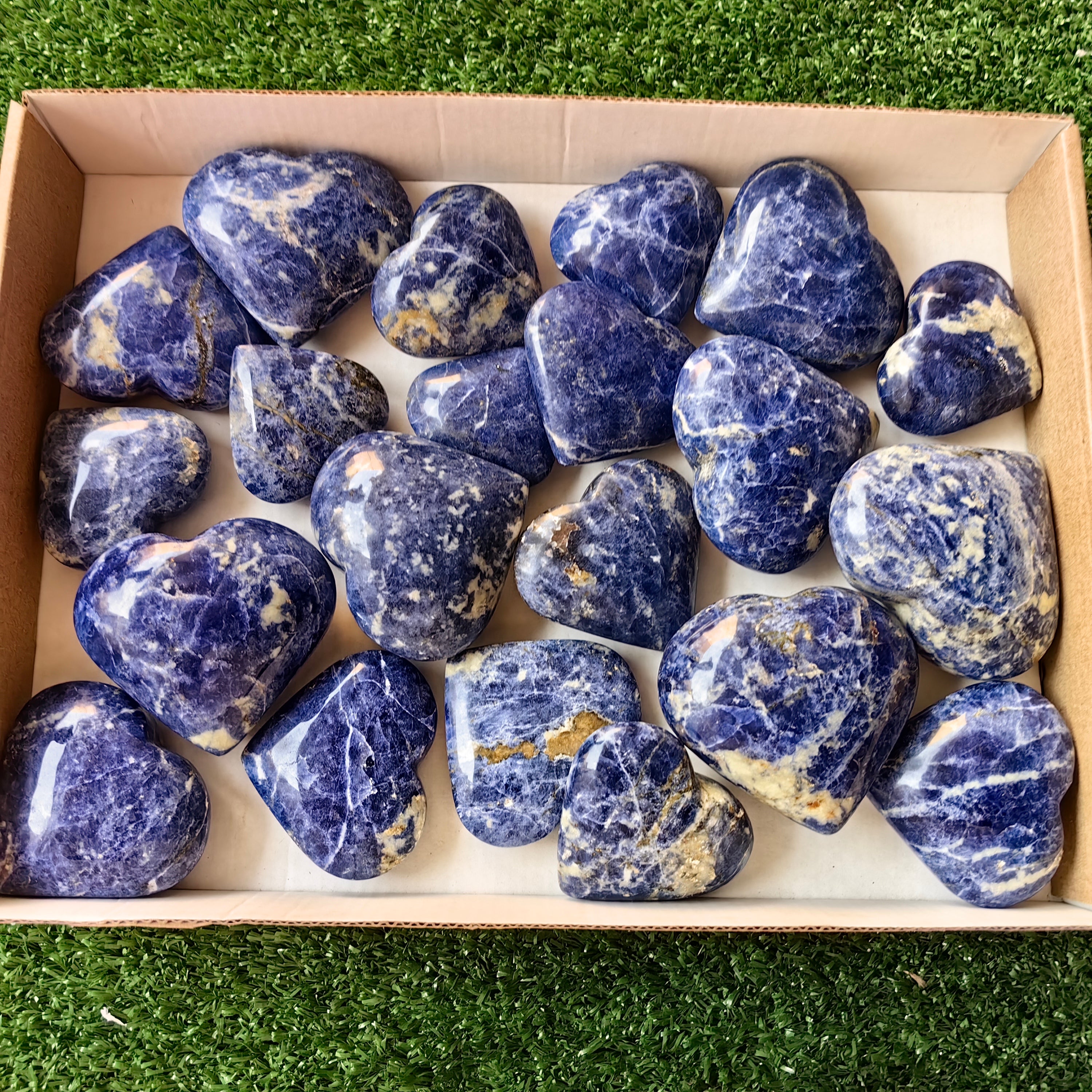 22 pc blue sodalite hearts