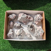 10 rhodochrosite quartz crystals specimen PERU