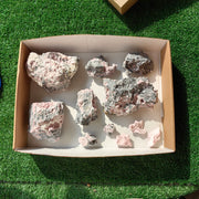 11 rhodochrosite quartz crystals specimen PERU