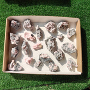 21 rhodochrosite quartz crystals specimen PERU