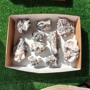 10 rhodochrosite quartz crystals specimen PERU