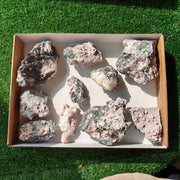 10 rhodochrosite quartz crystals specimen PERU