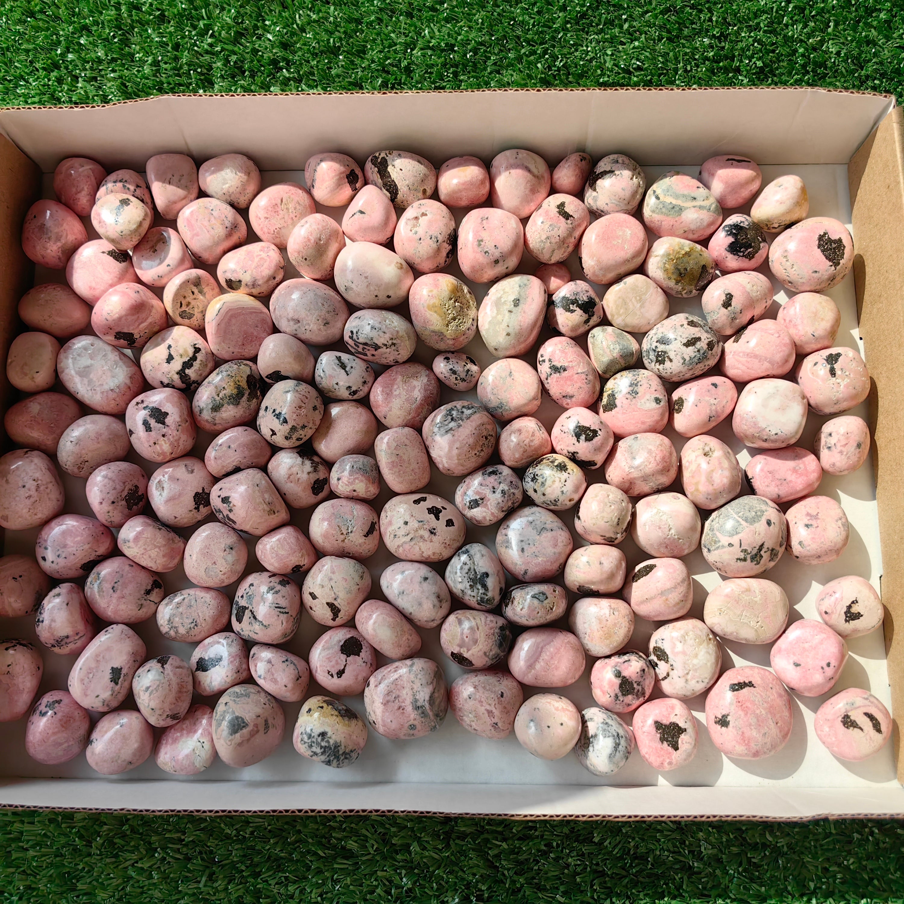 2 kg tumbled rhodonite