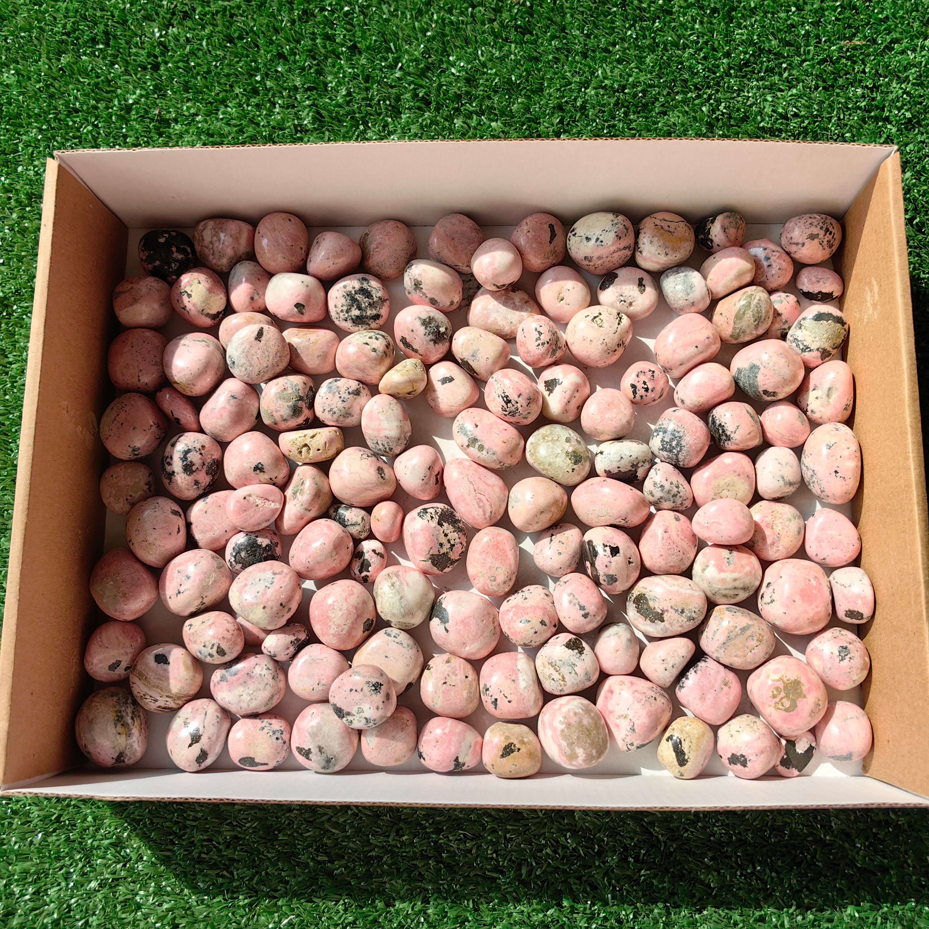 2 kg tumbled rhodonite