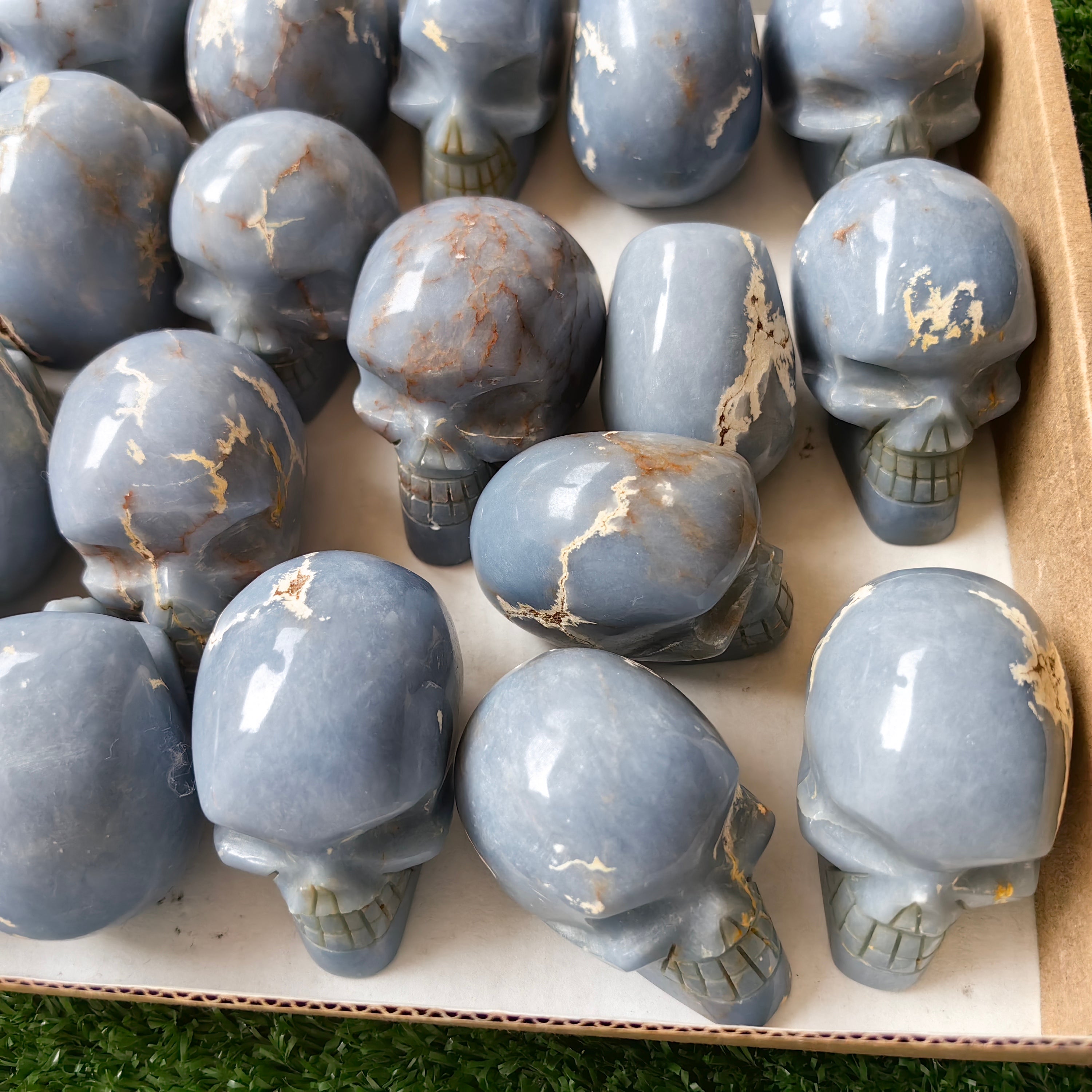 26 pc blue angelite skulls
