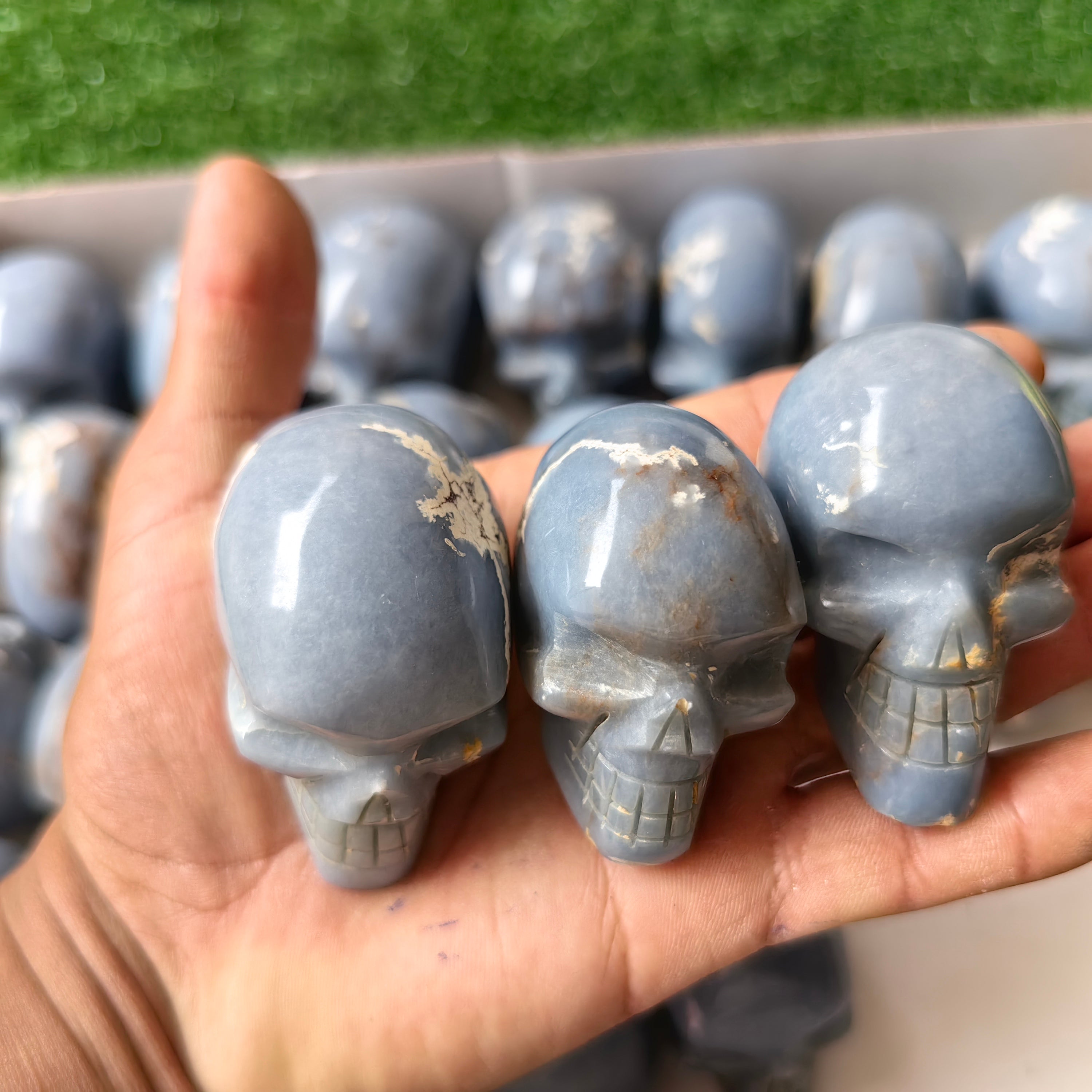 26 pc blue angelite skulls