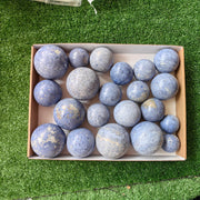 21 pc blue dumortorite spheres