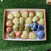 23 pc green onix & sodalite hearts