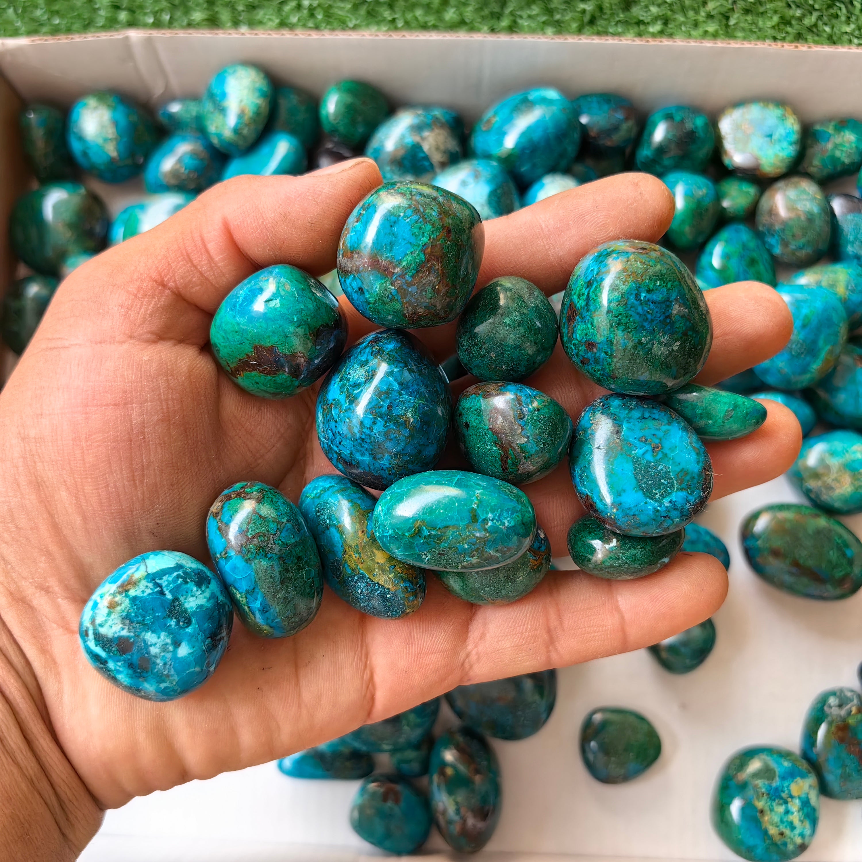 2 kg tumbled chrysocolla Peru