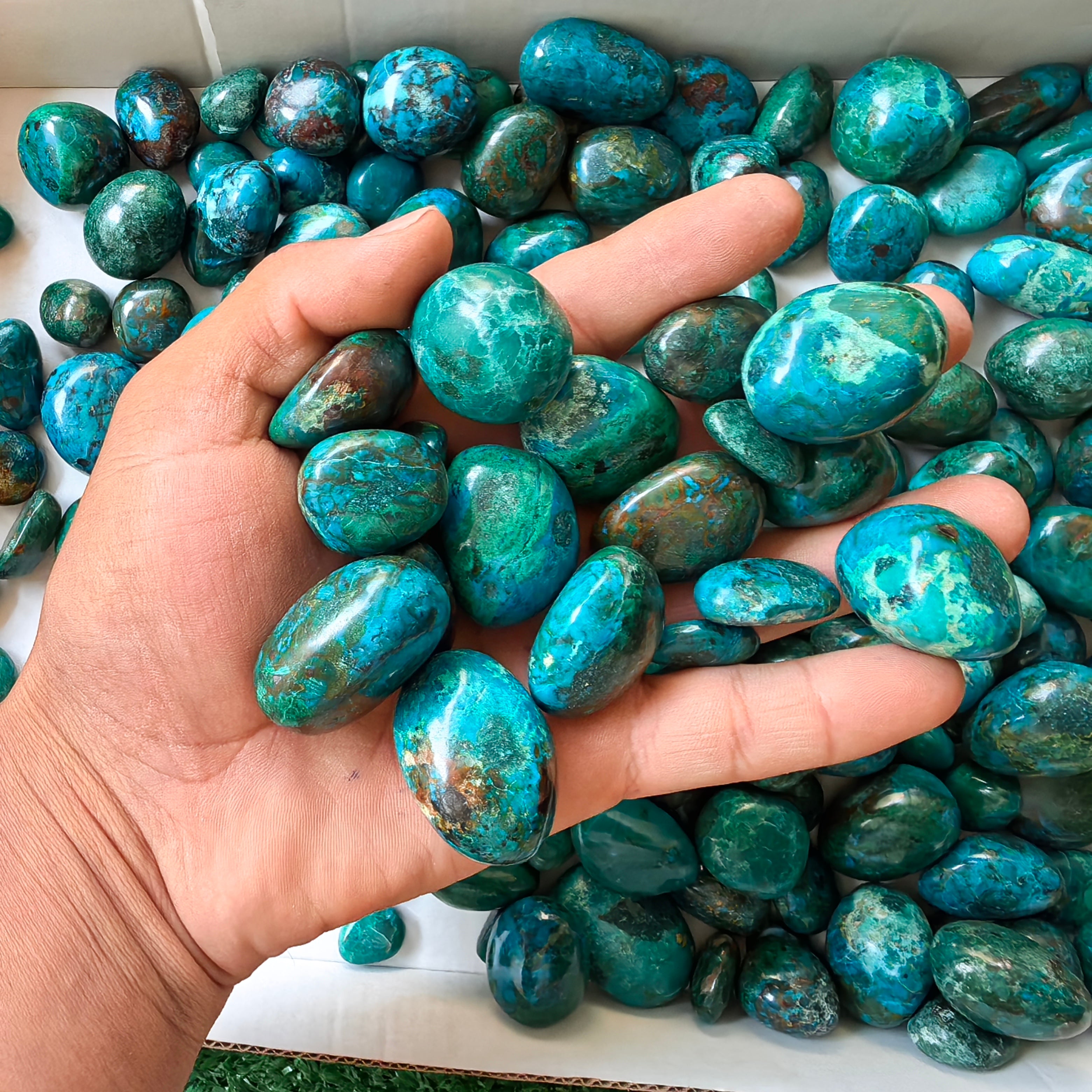 2 kg tumbled chrysocolla Peru