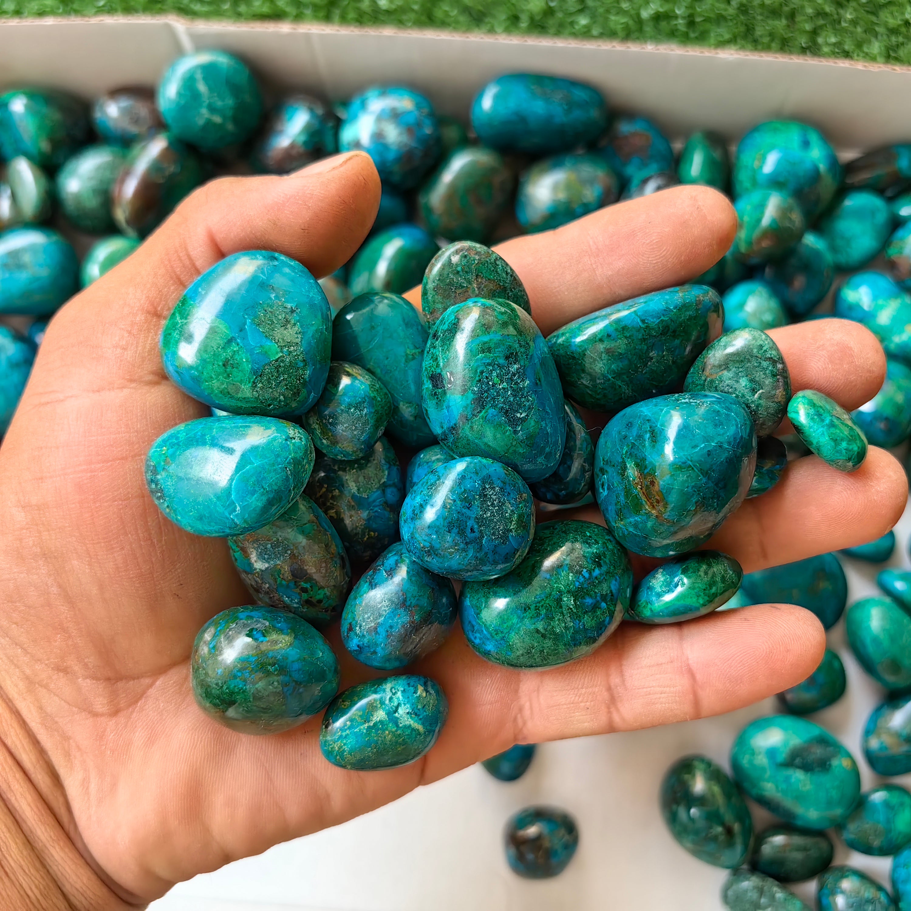 2 kg tumbled chrysocolla Peru