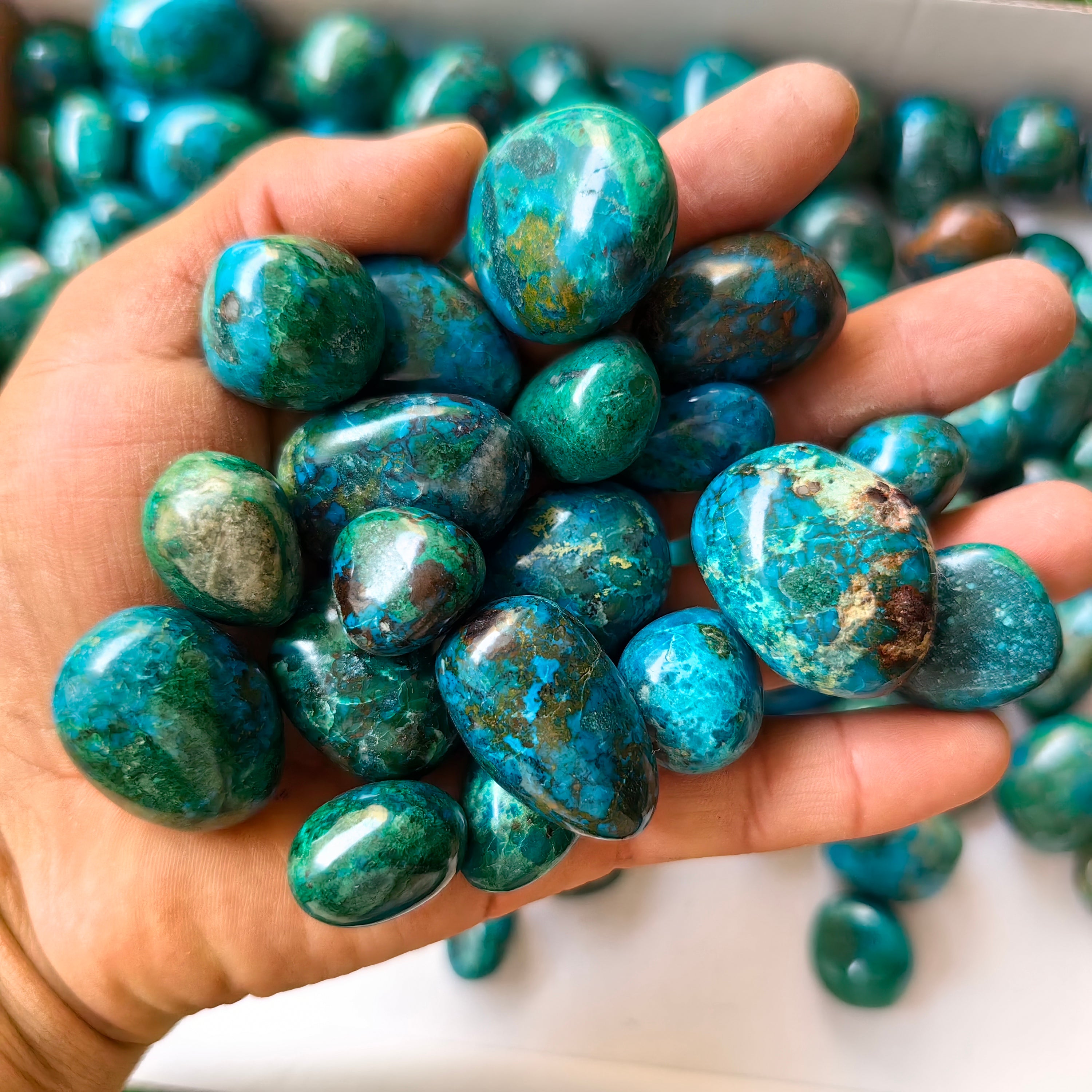 2 kg tumbled chrysocolla Peru