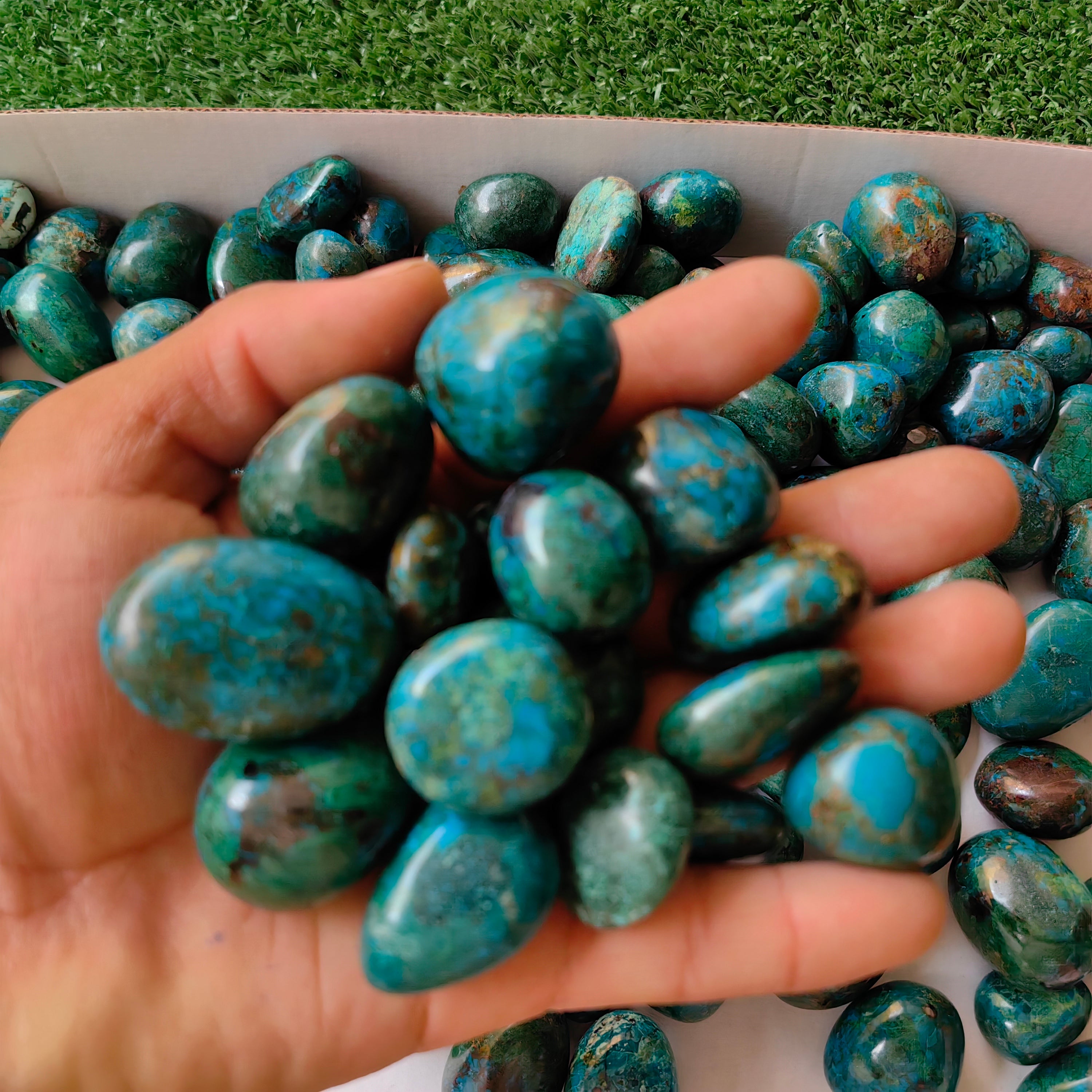 2 kg tumbled chrysocolla Peru