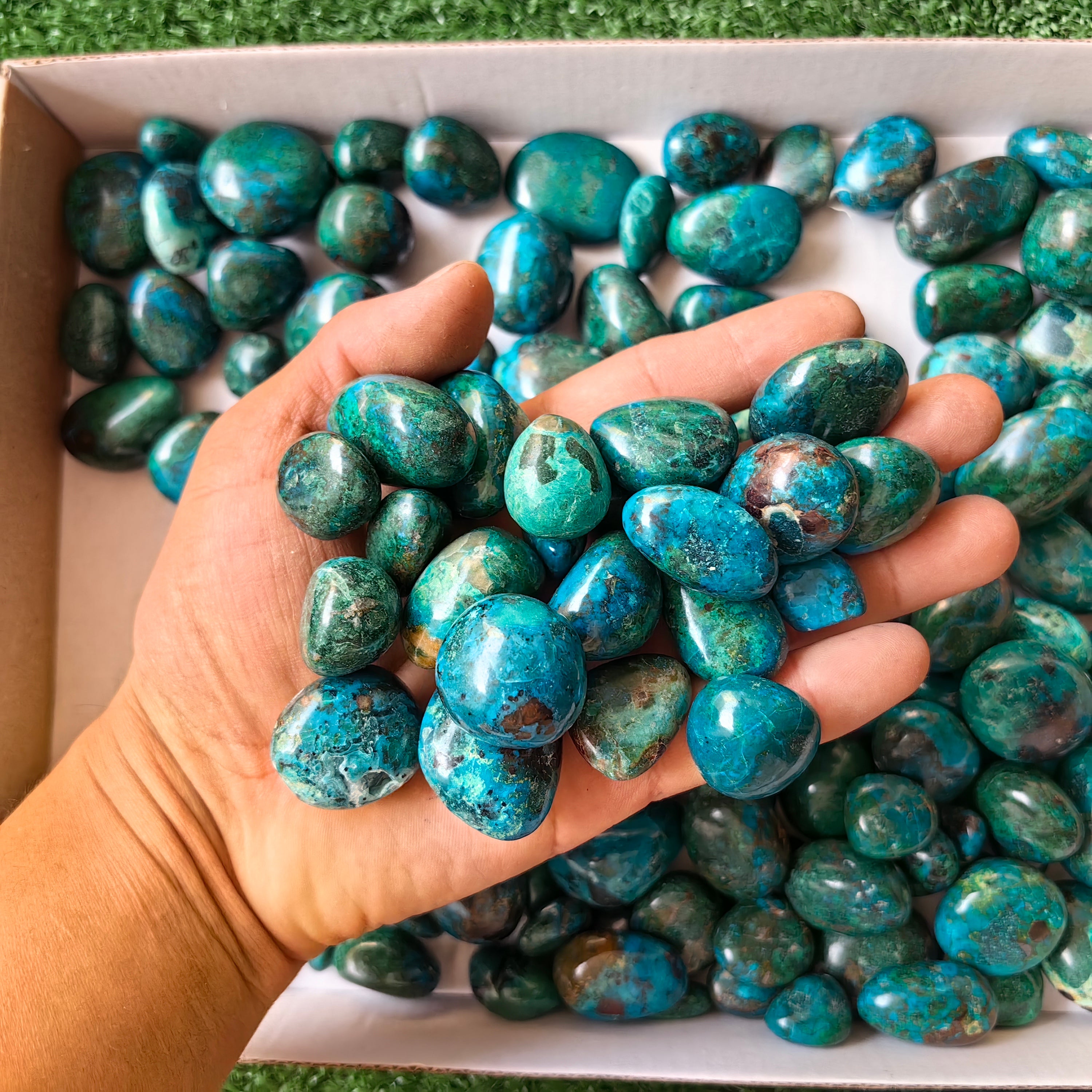 2 kg tumbled chrysocolla Peru