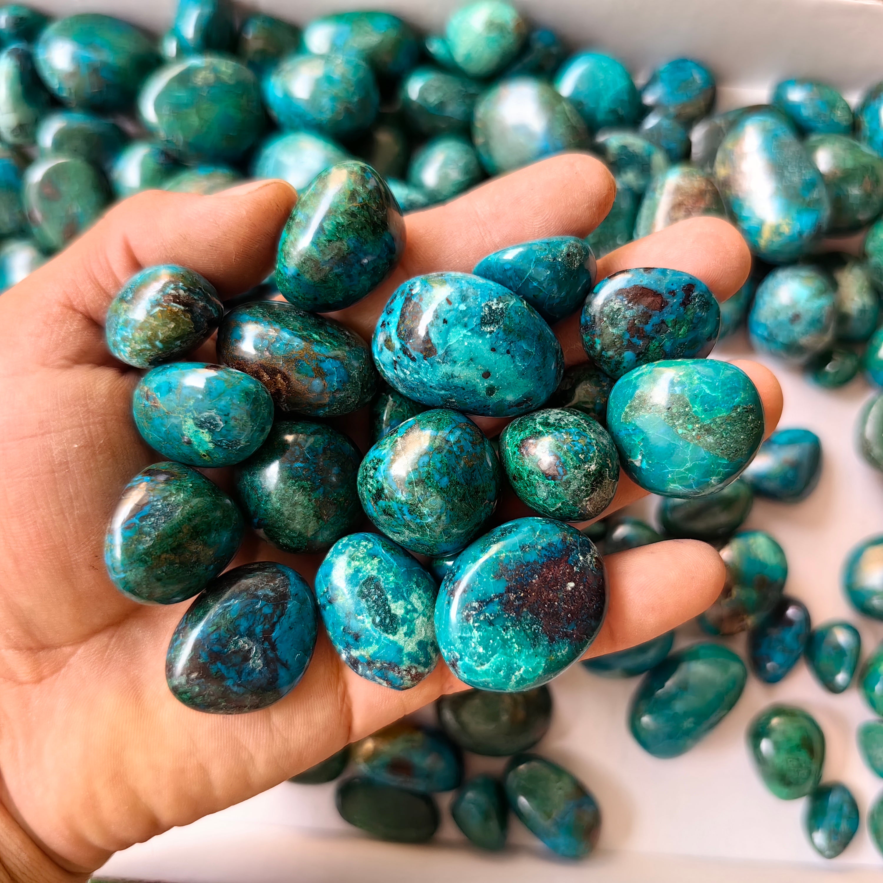 2 kg tumbled chrysocolla Peru