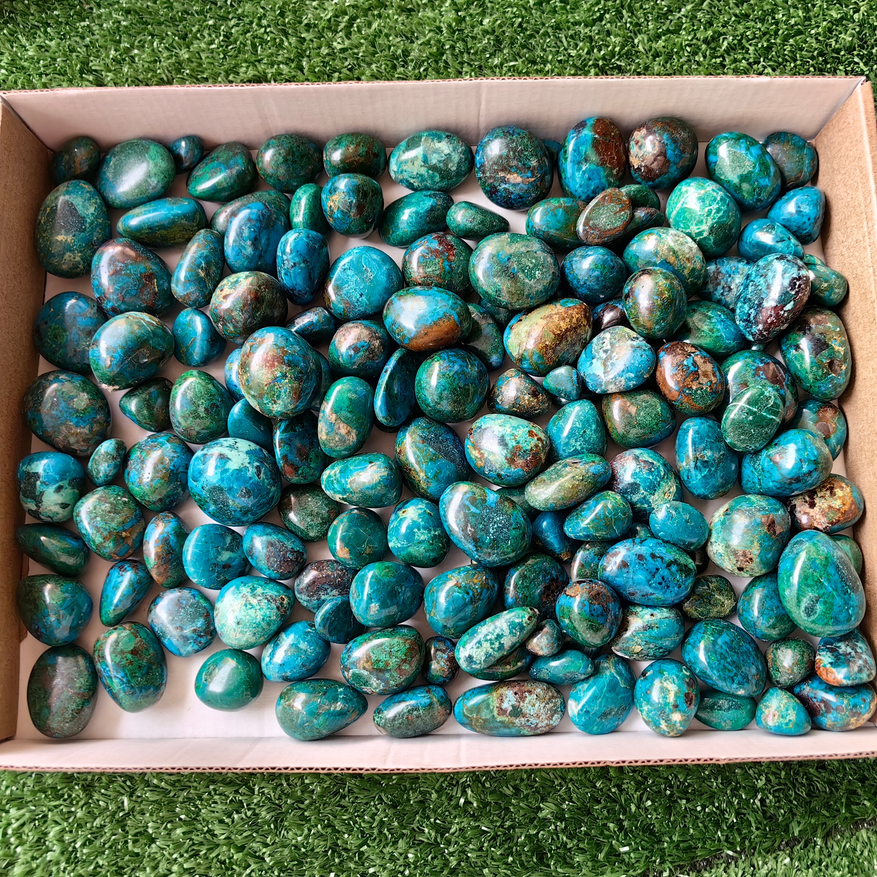2 kg tumbled chrysocolla Peru
