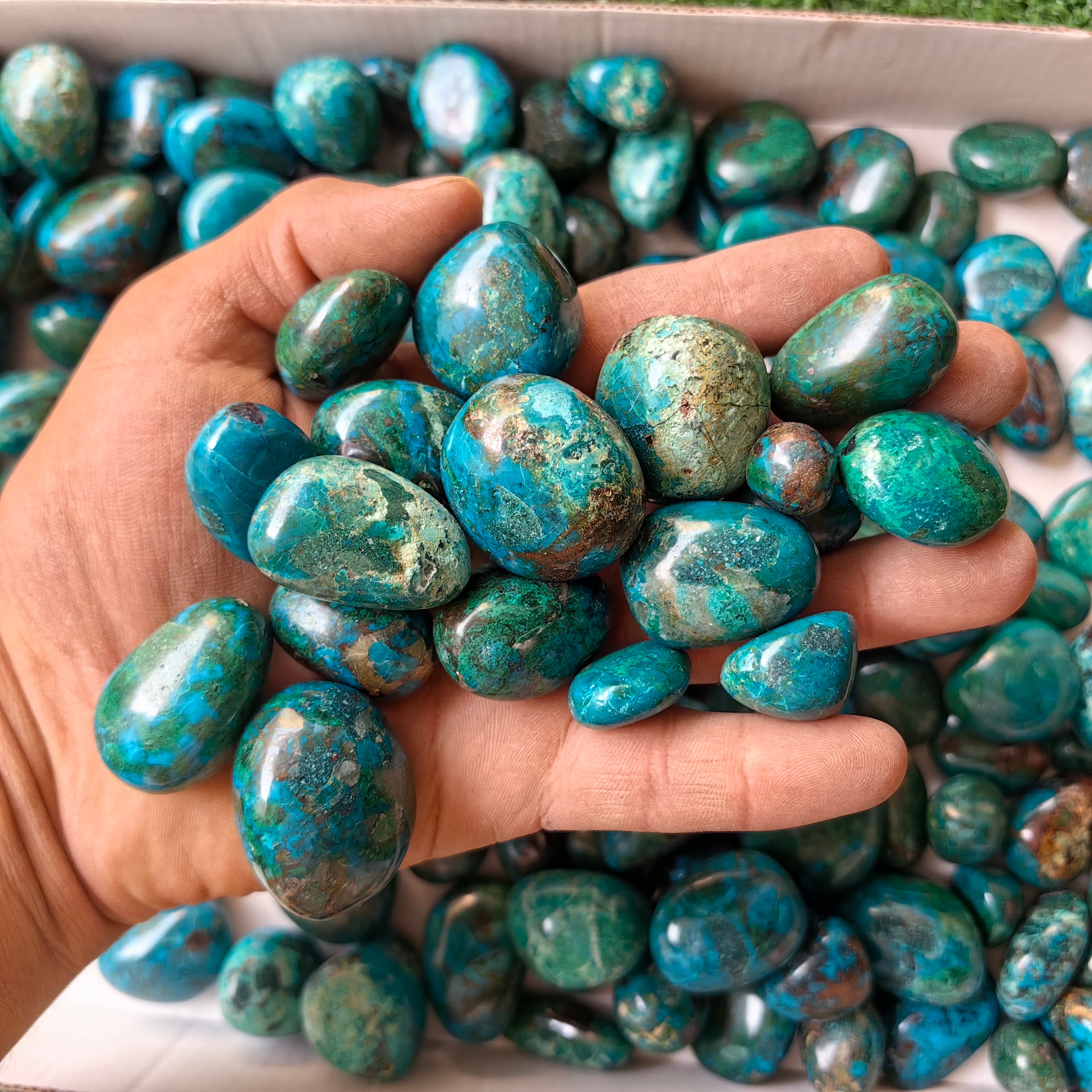 2 kg tumbled chrysocolla Peru