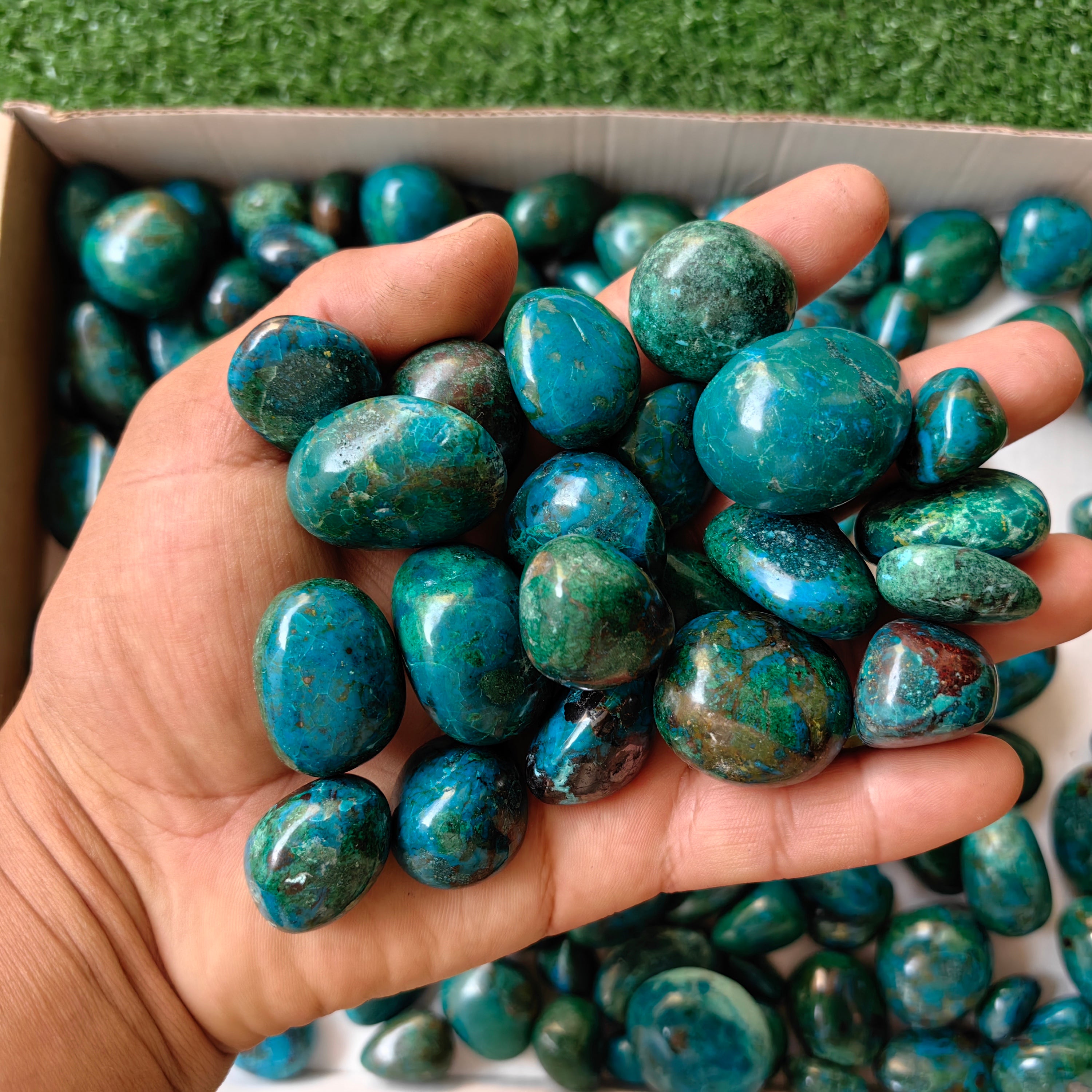 2 kg tumbled chrysocolla Peru