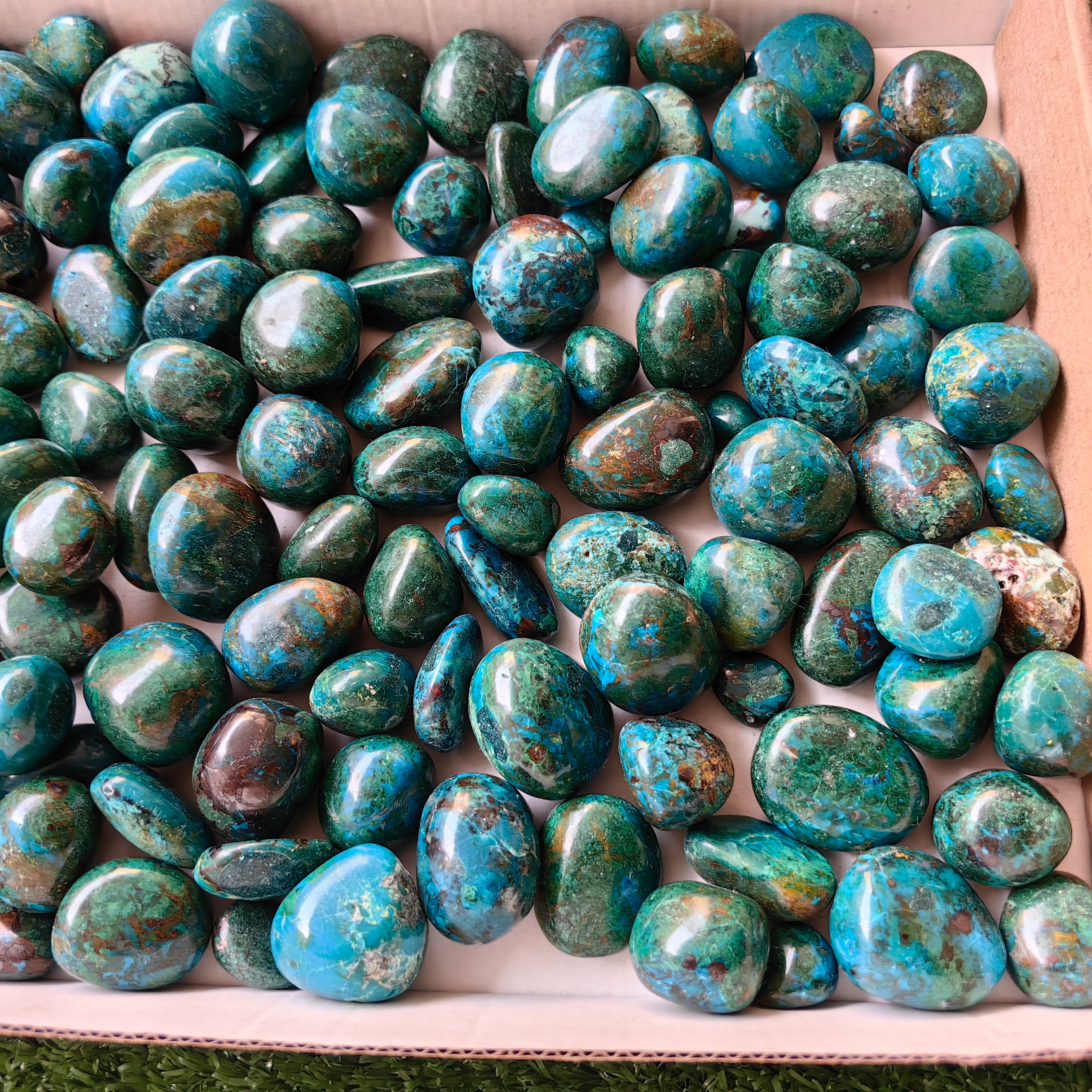 2 kg tumbled chrysocolla Peru