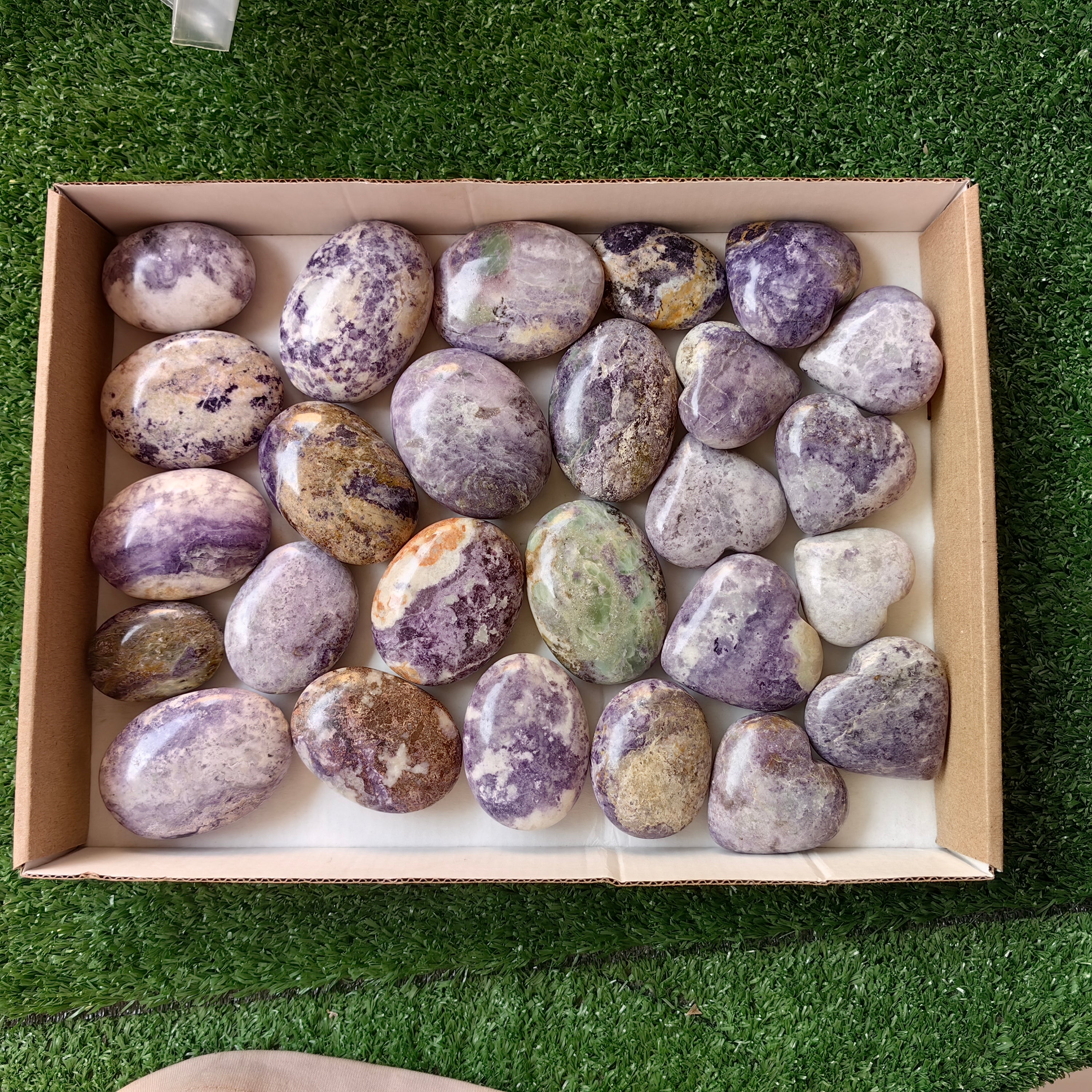 26 pc bolivianite palms & hearts