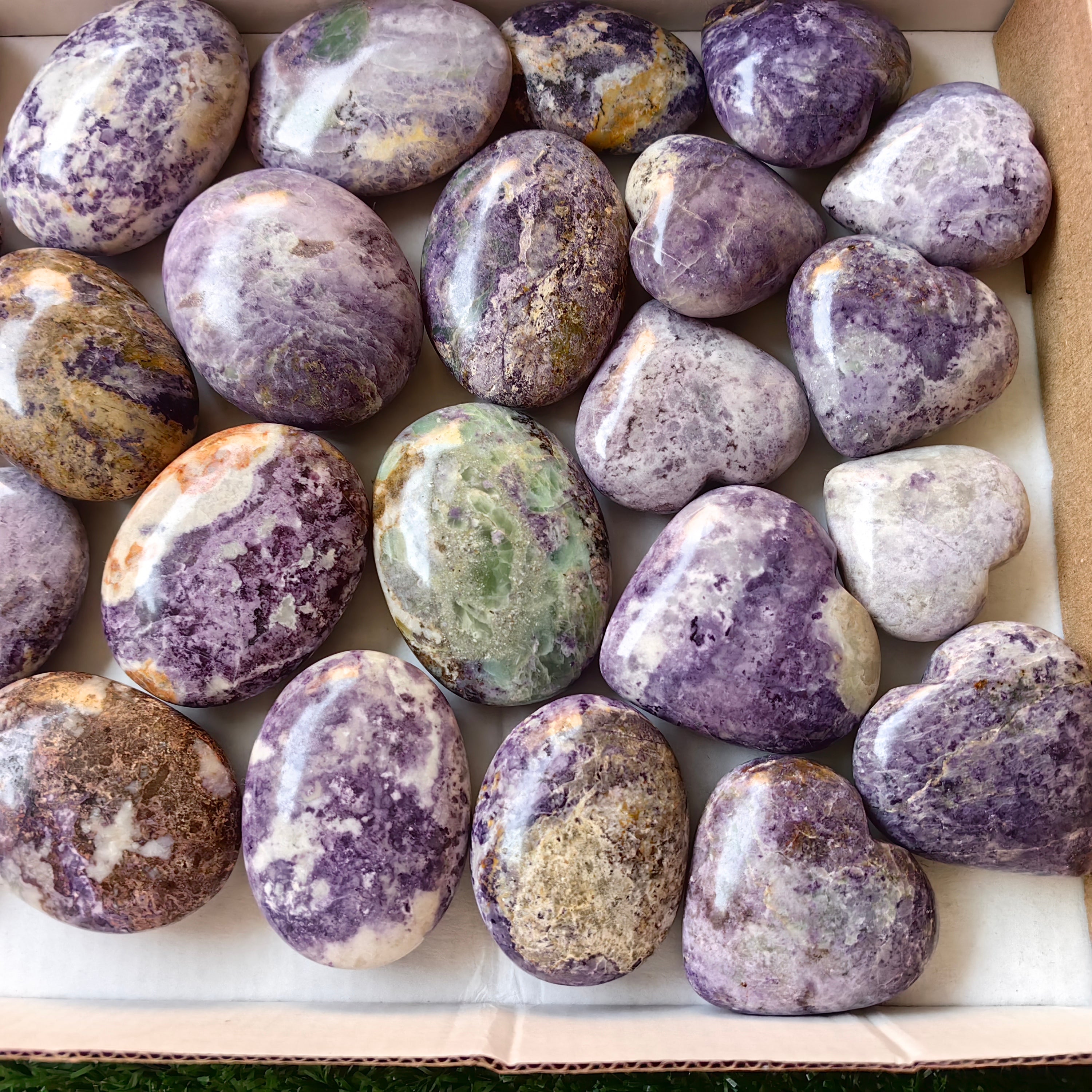 26 pc bolivianite palms & hearts