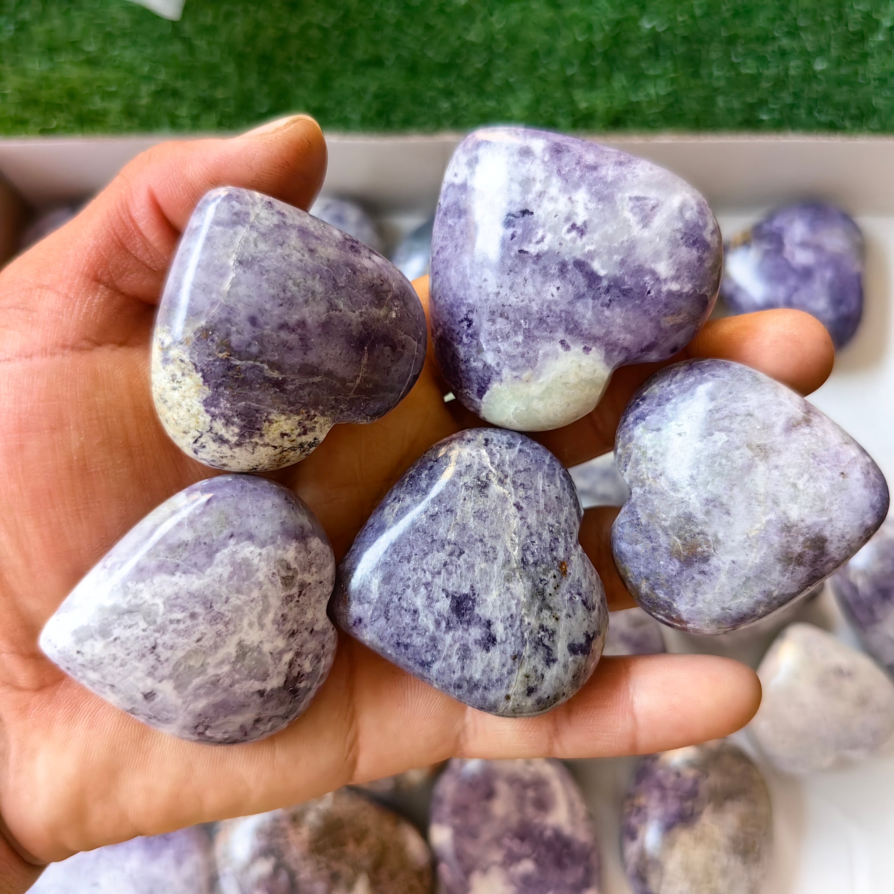 26 pc bolivianite palms & hearts