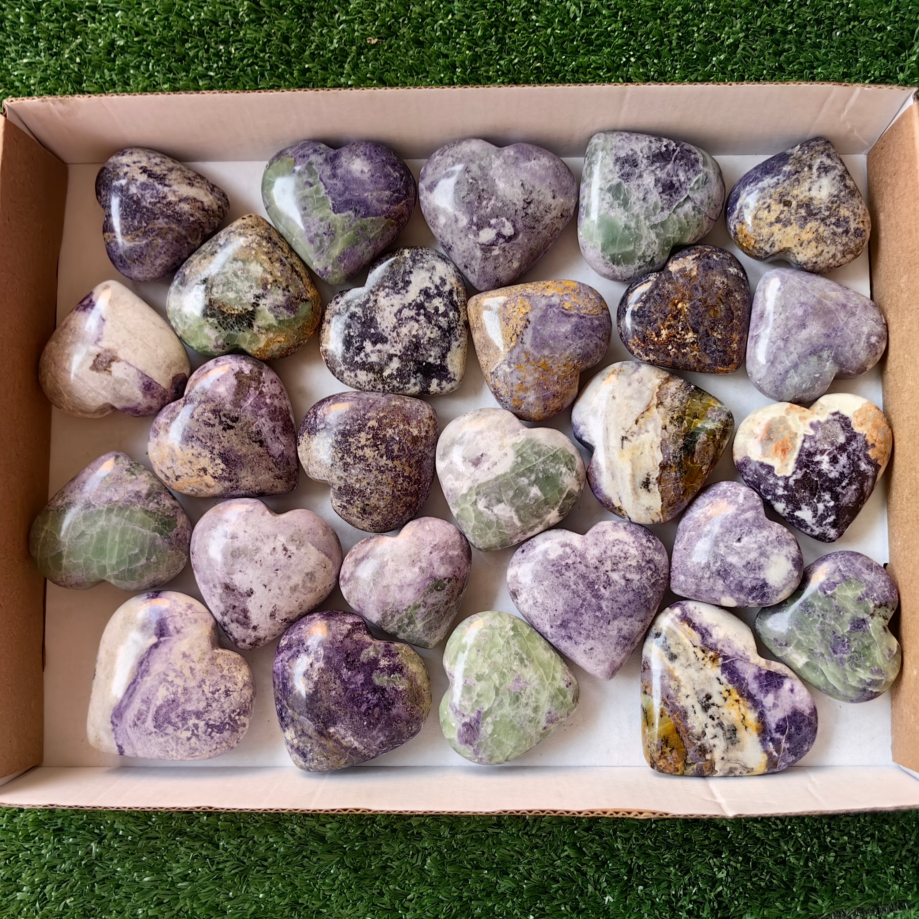 26 pc bolivianite hearts