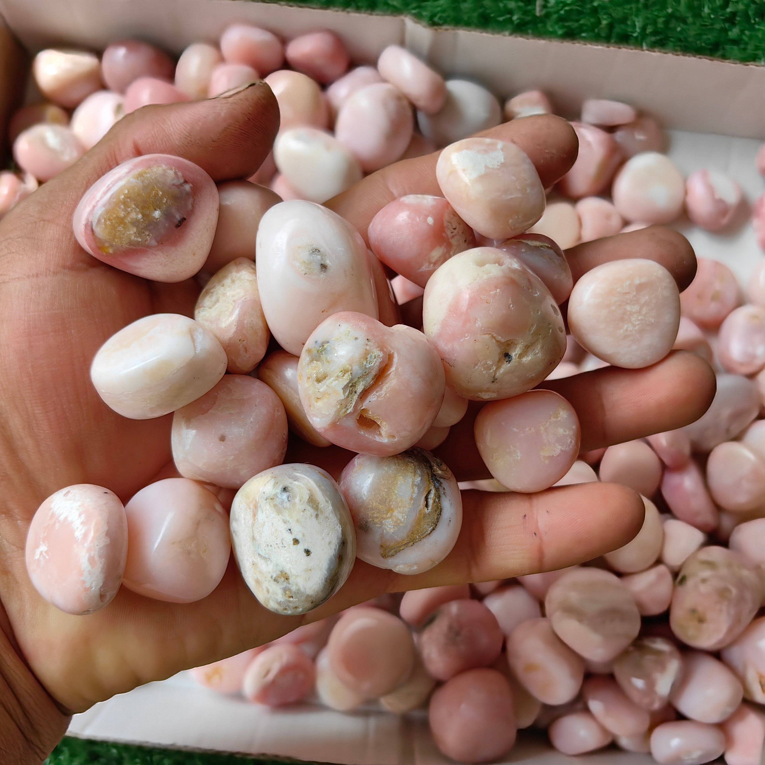 2 kg peruvian pink opal tumbled