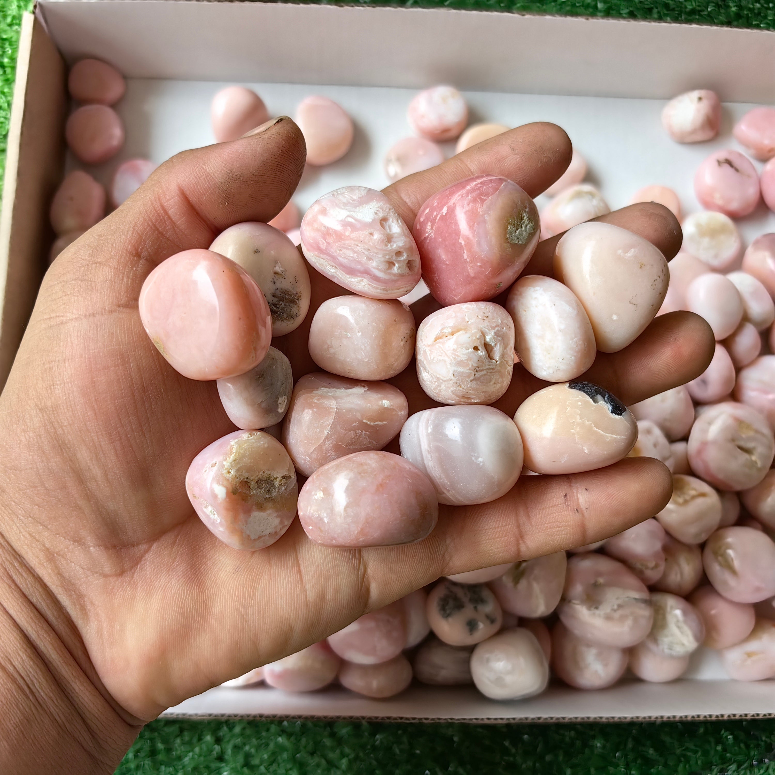 2 kg peruvian pink opal tumbled