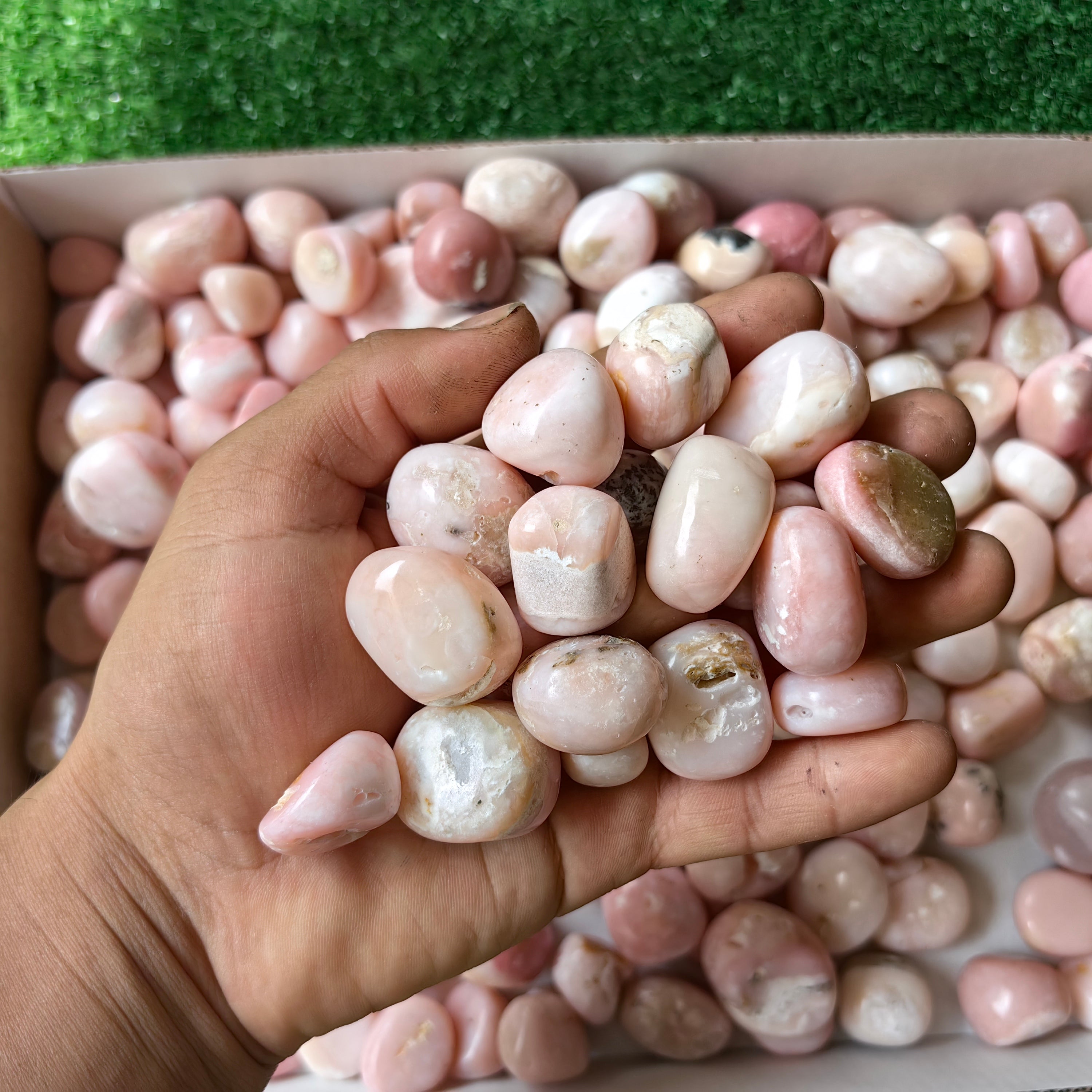 2 kg peruvian pink opal tumbled