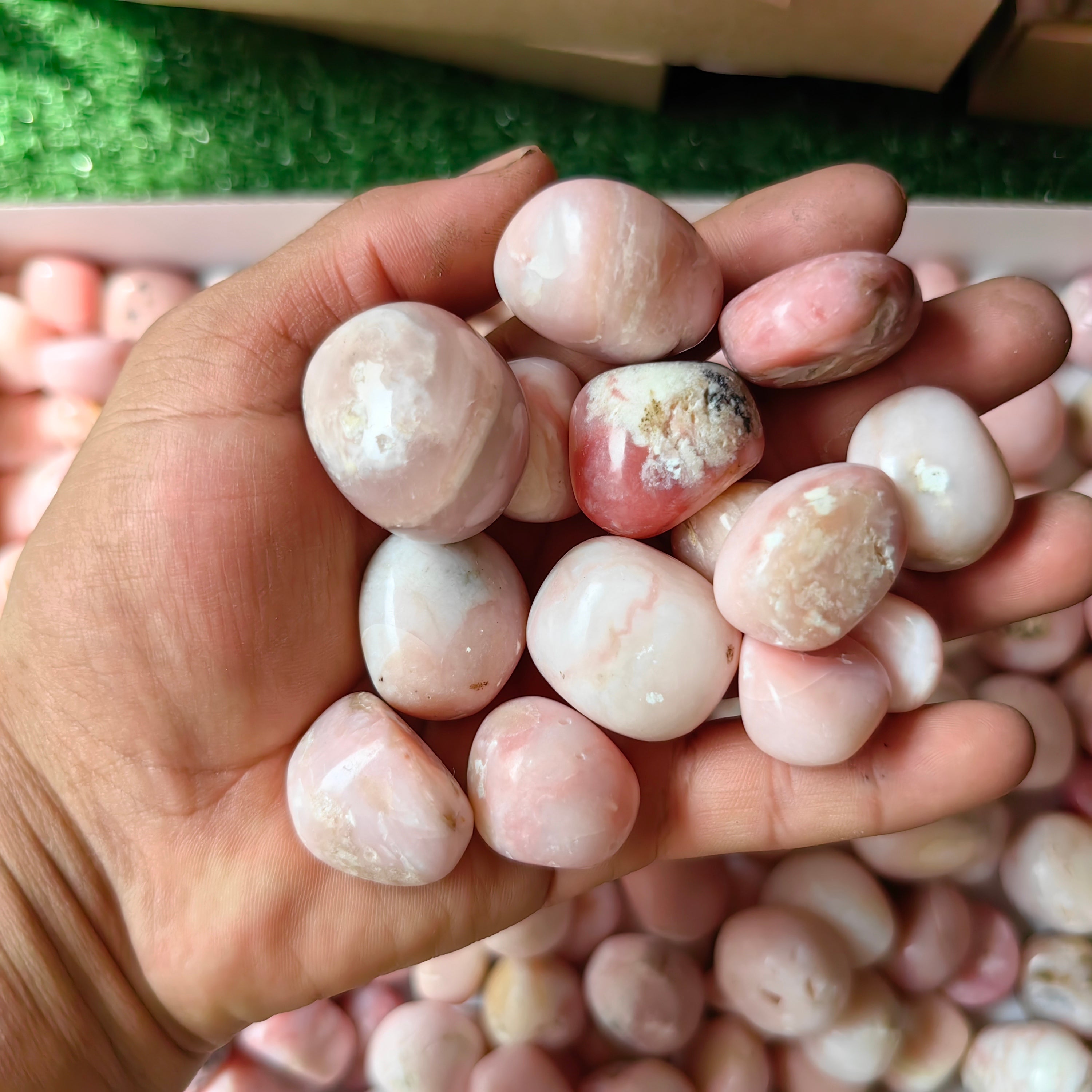 2 kg peruvian pink opal tumbled
