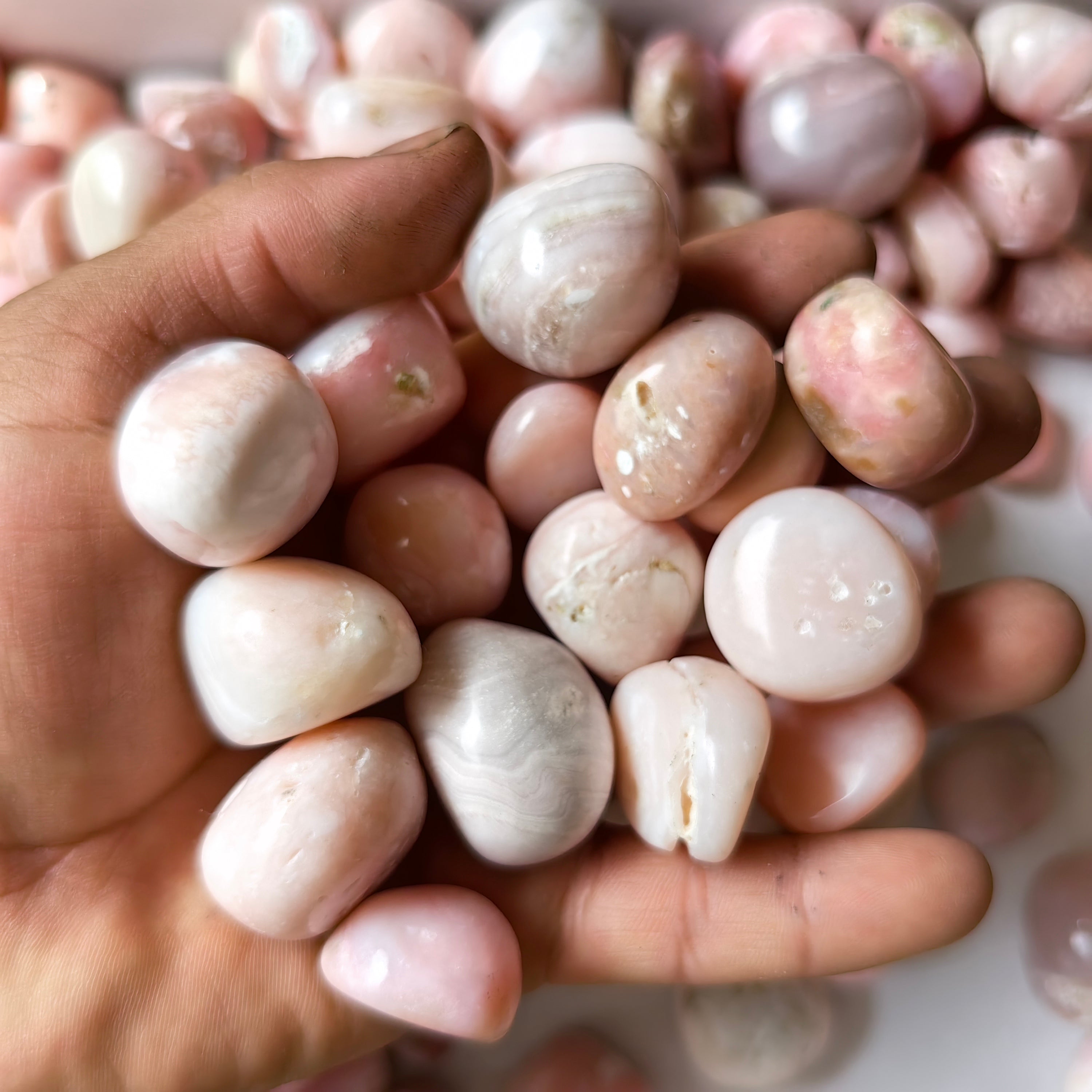 2 kg peruvian pink opal tumbled
