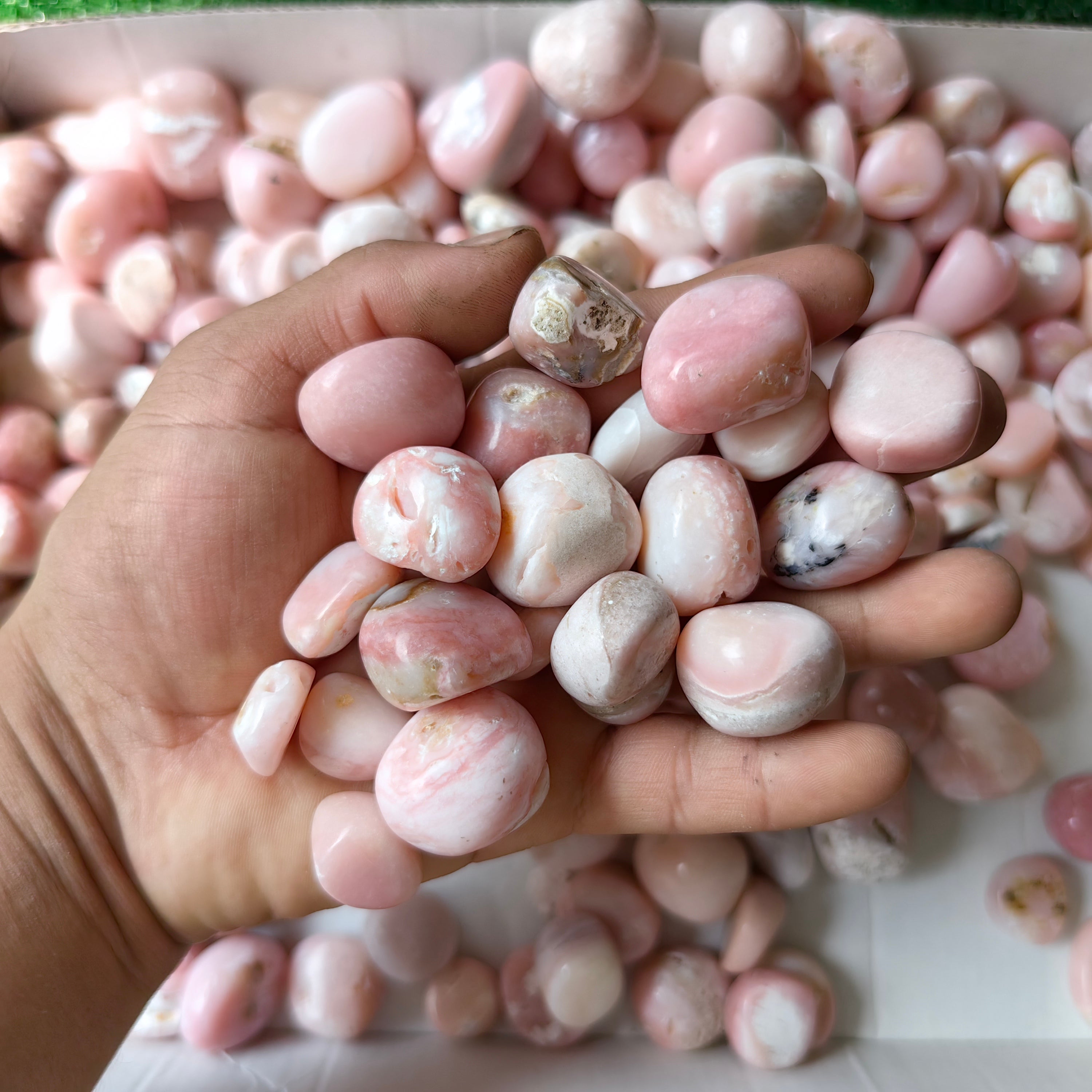 2 kg peruvian pink opal tumbled