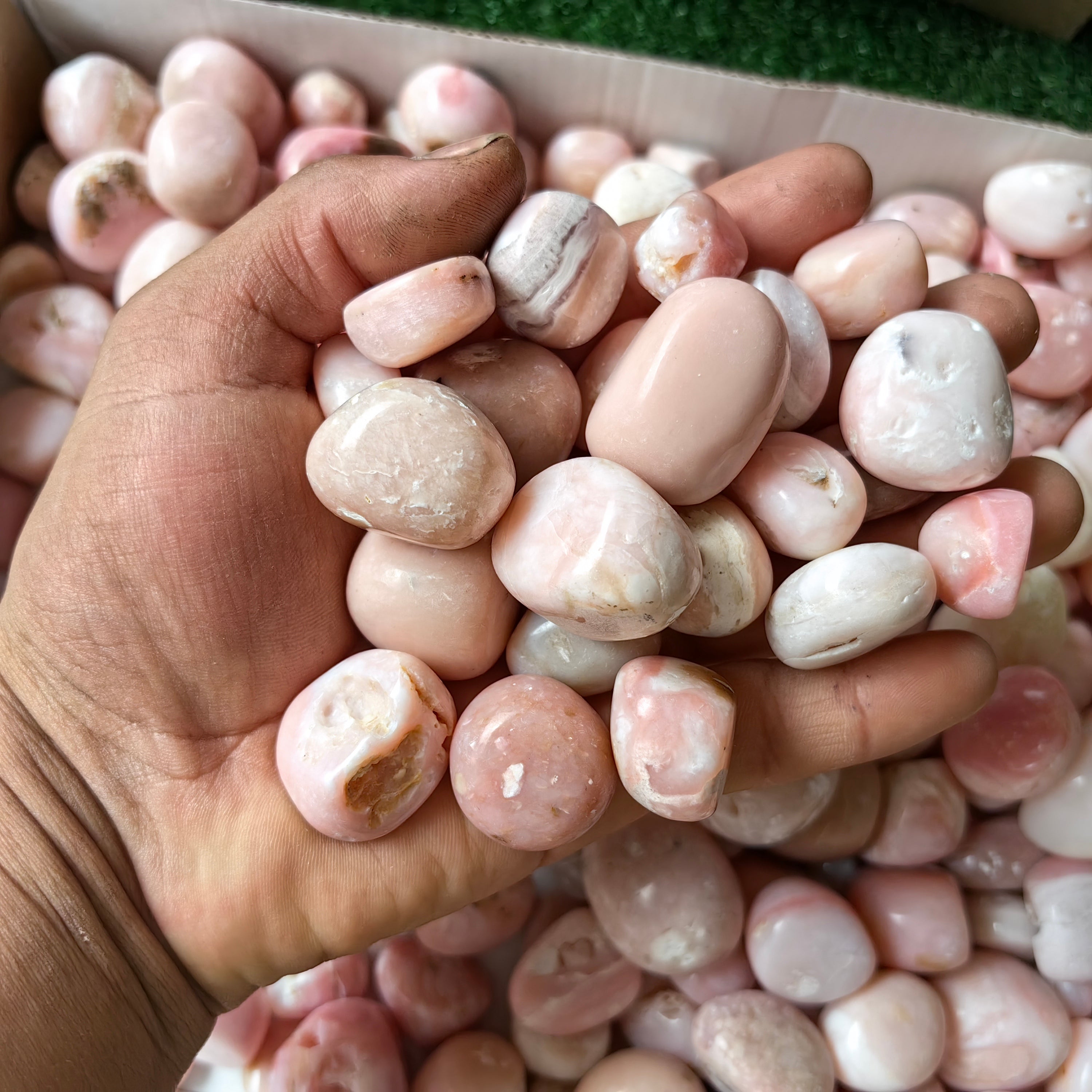 2 kg peruvian pink opal tumbled