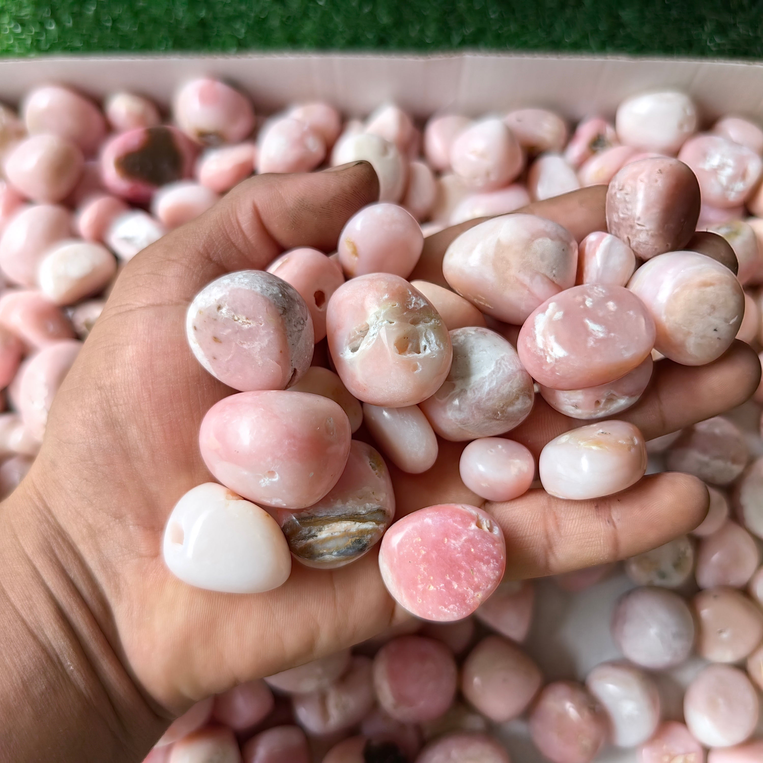 2 kg peruvian pink opal tumbled