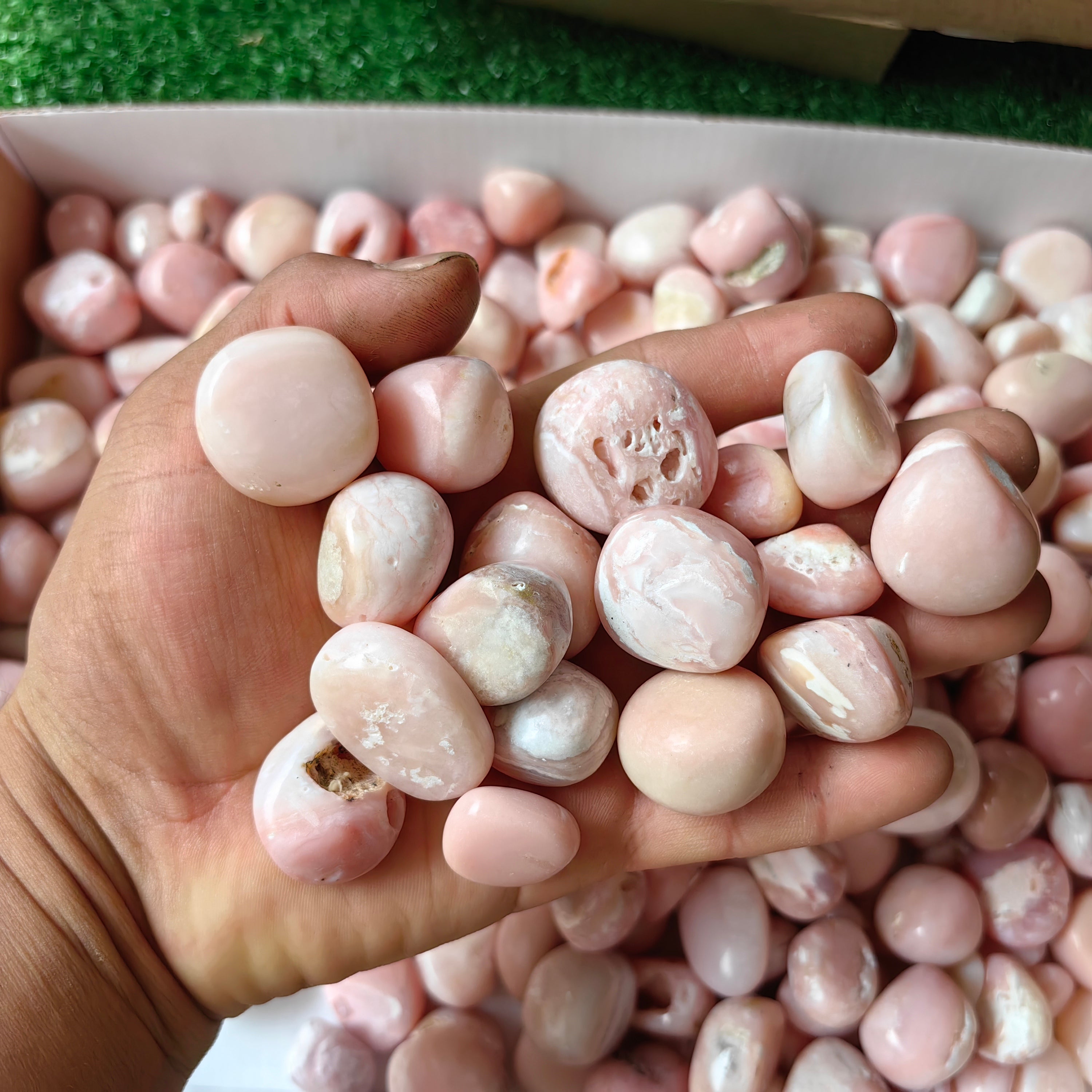 2 kg peruvian pink opal tumbled