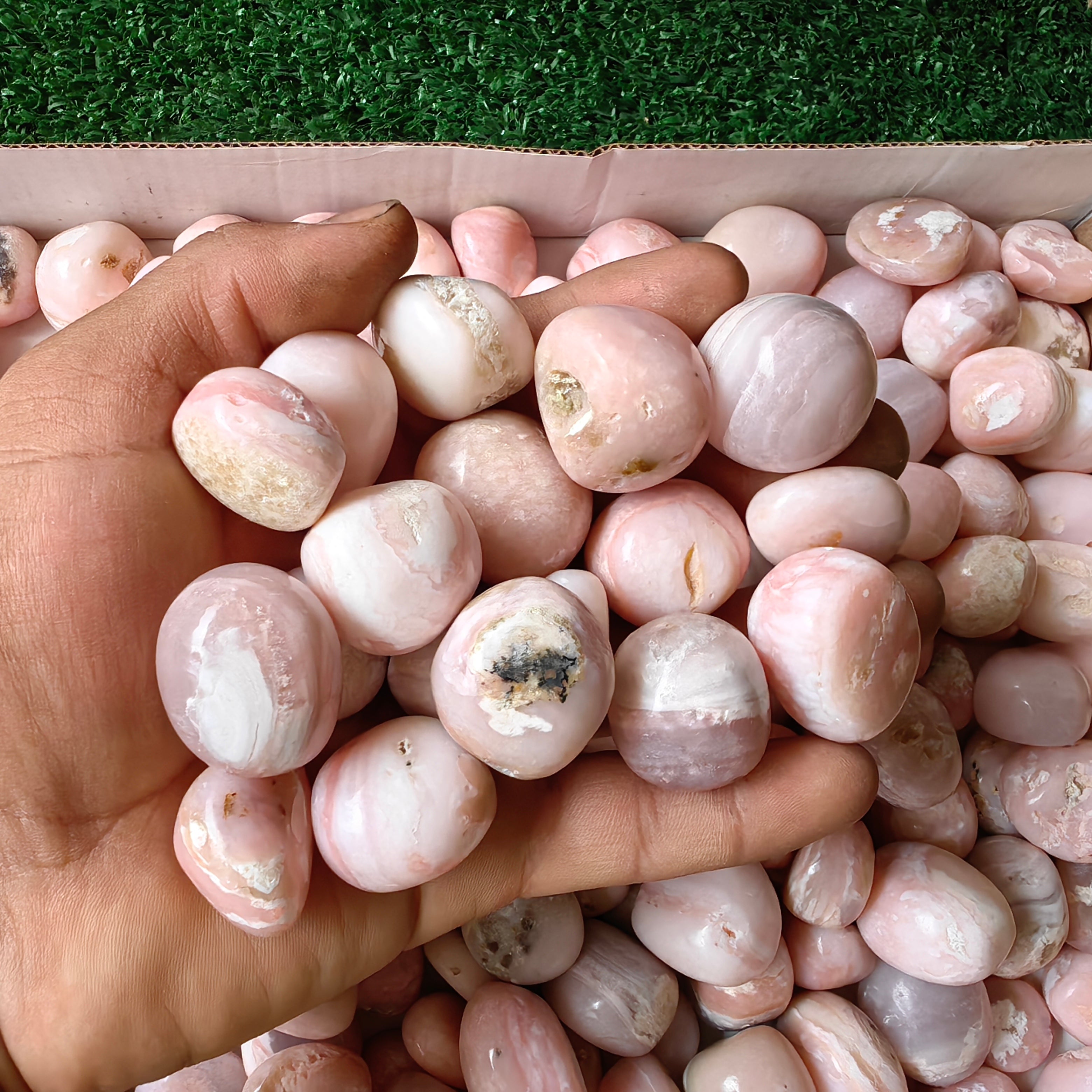 2 kg peruvian pink opal tumbled
