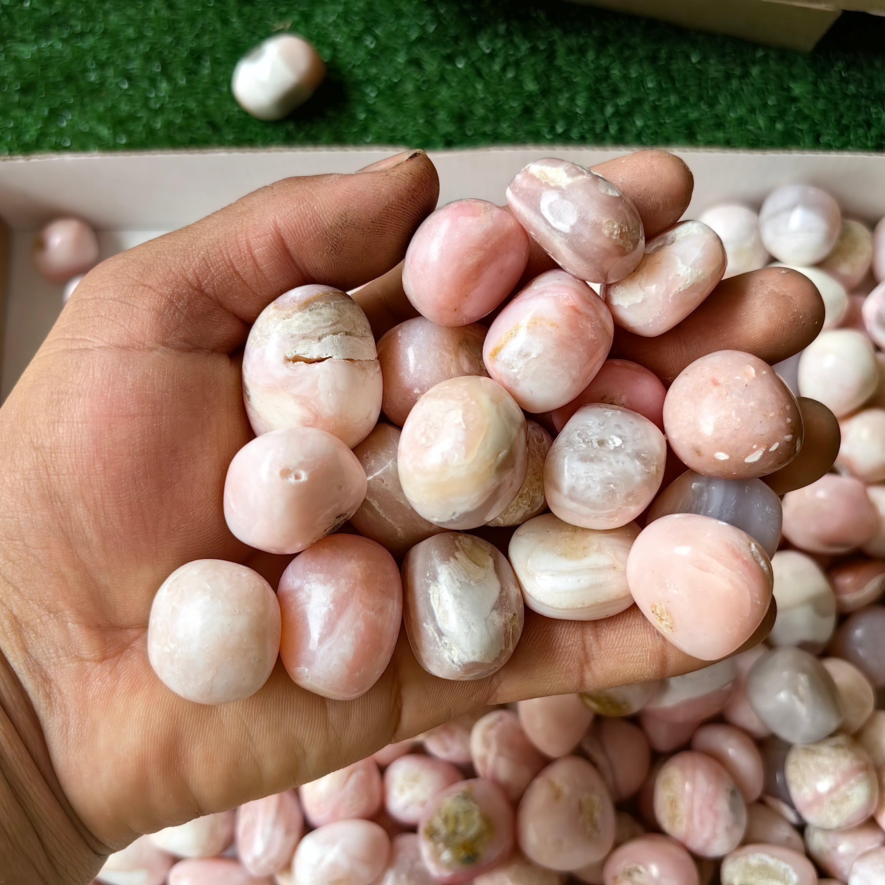 2 kg peruvian pink opal tumbled
