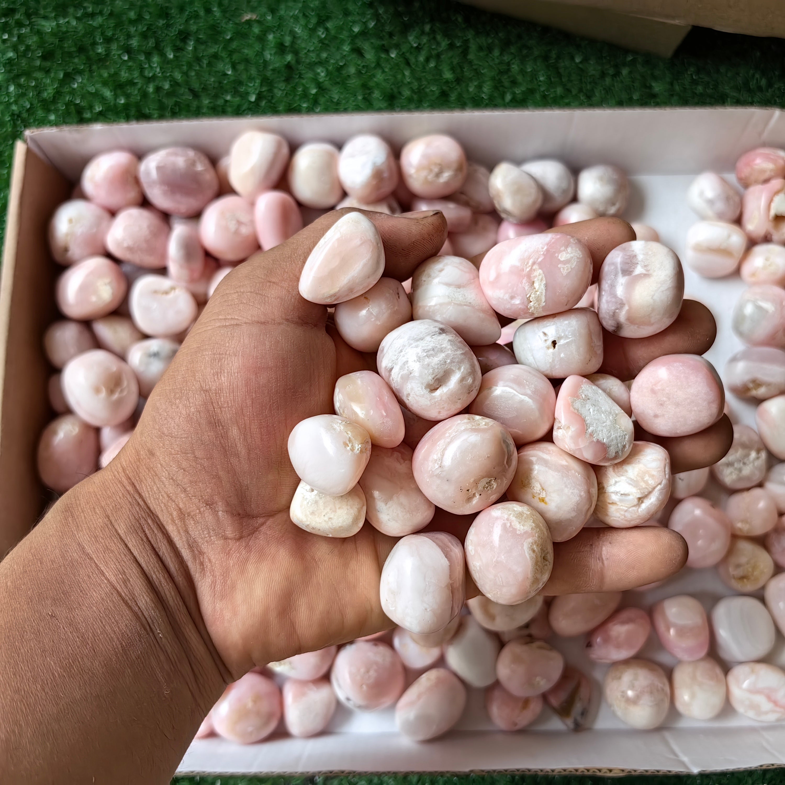 2 kg peruvian pink opal tumbled