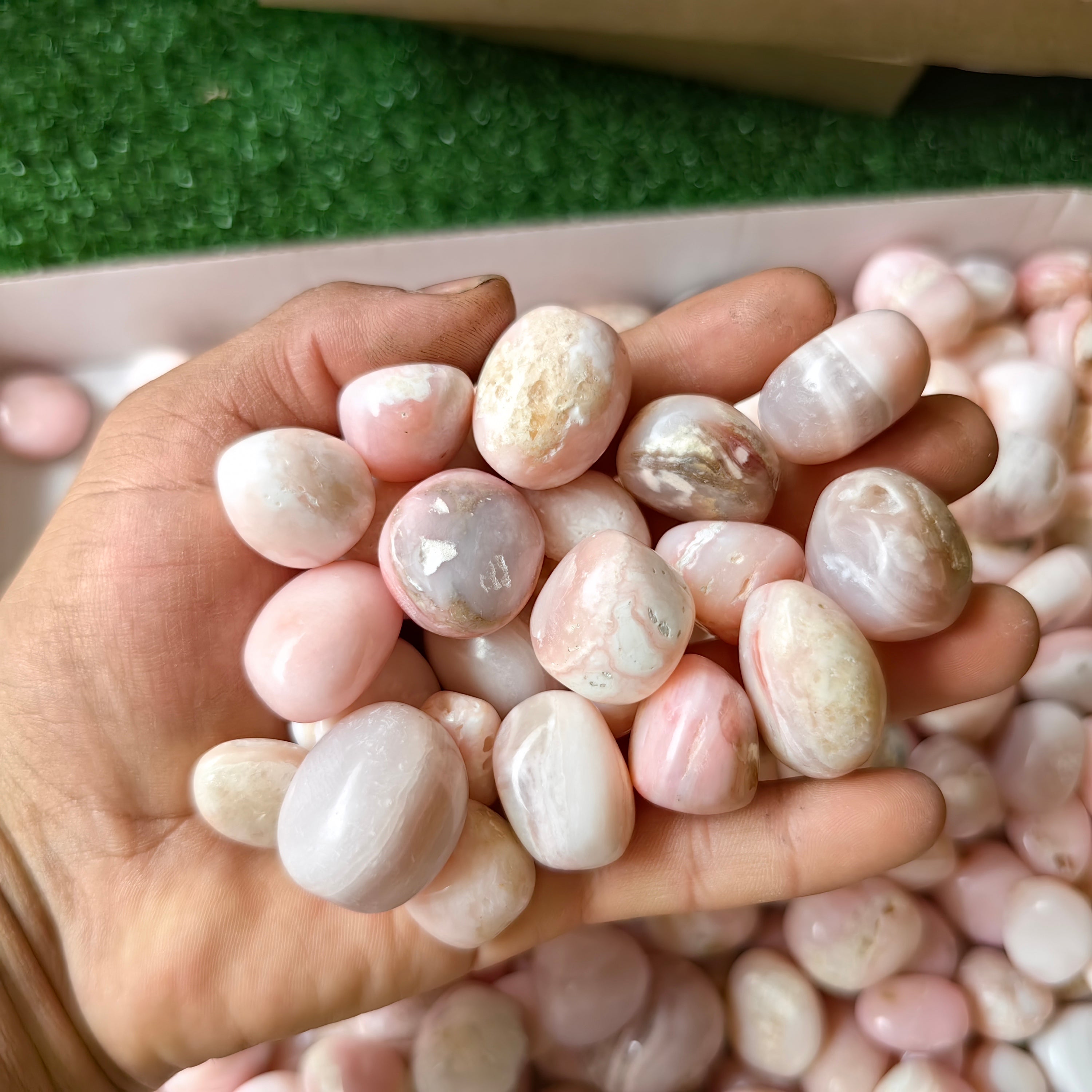 2 kg peruvian pink opal tumbled