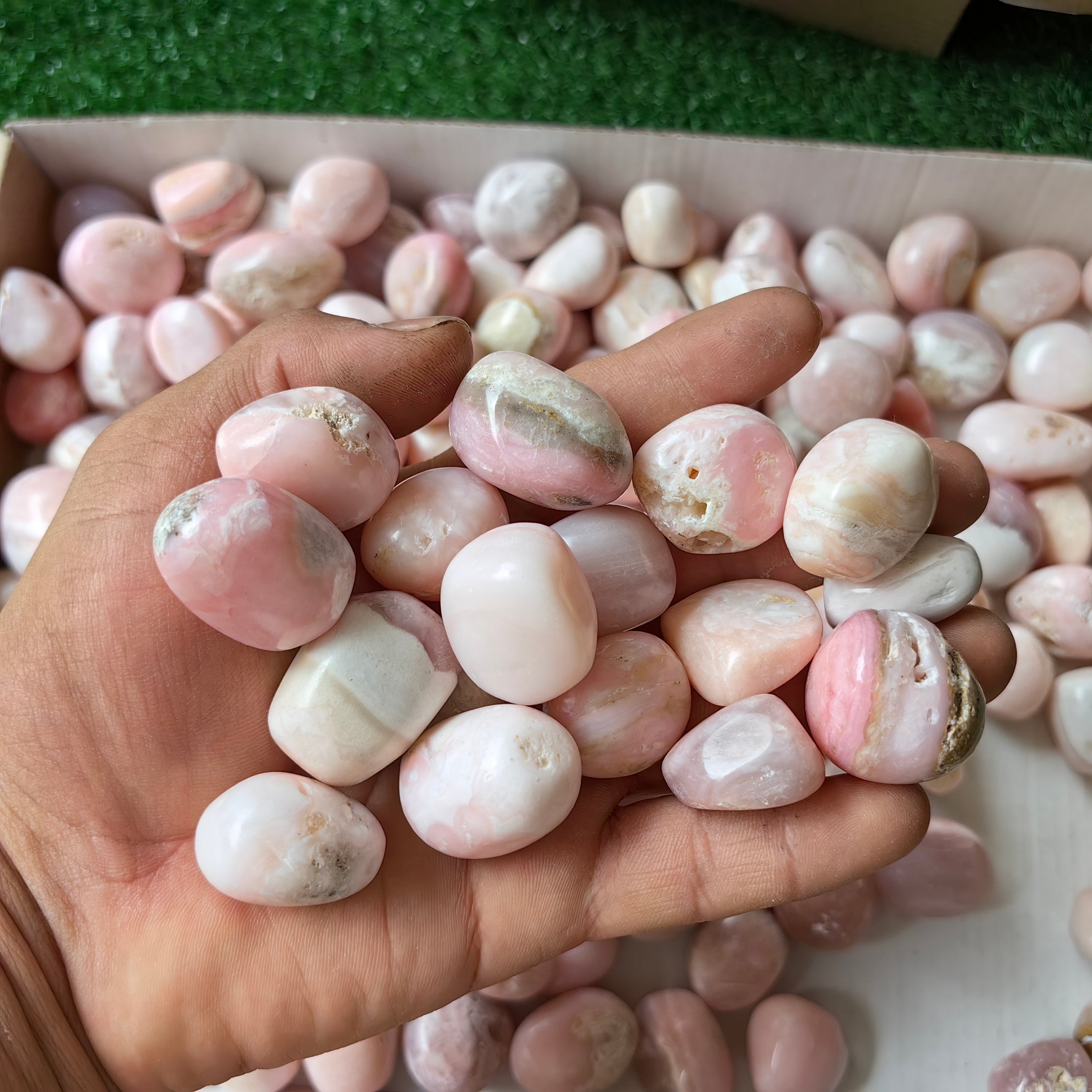 2 kg peruvian pink opal tumbled