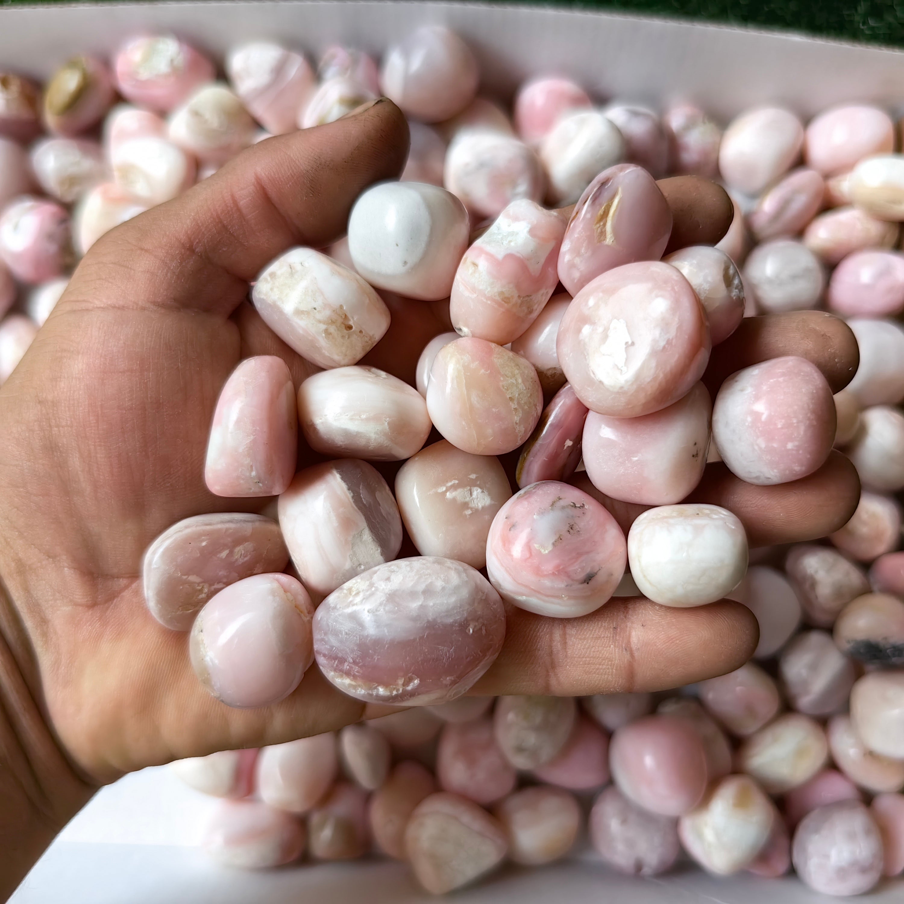 2 kg peruvian pink opal tumbled