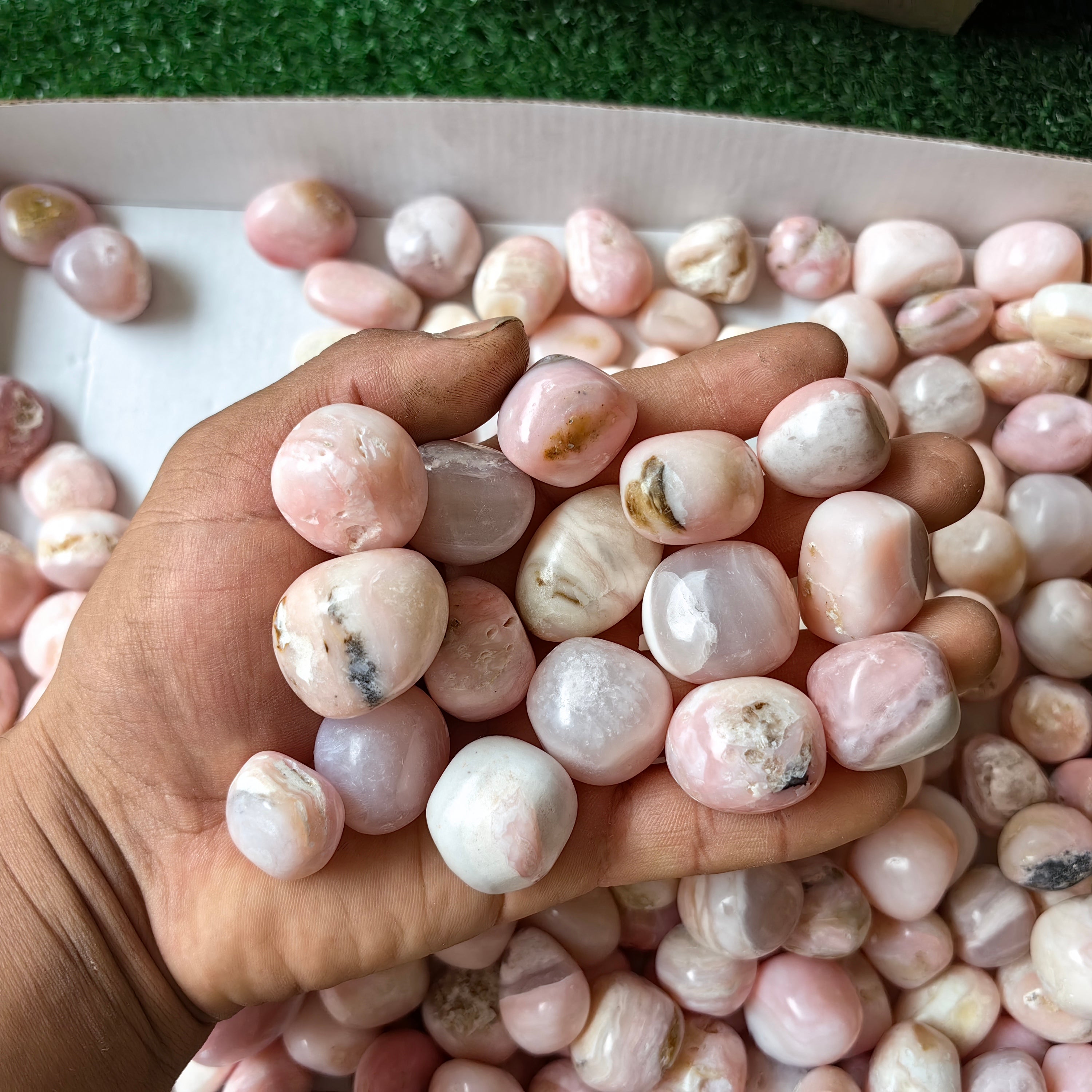 2 kg peruvian pink opal tumbled