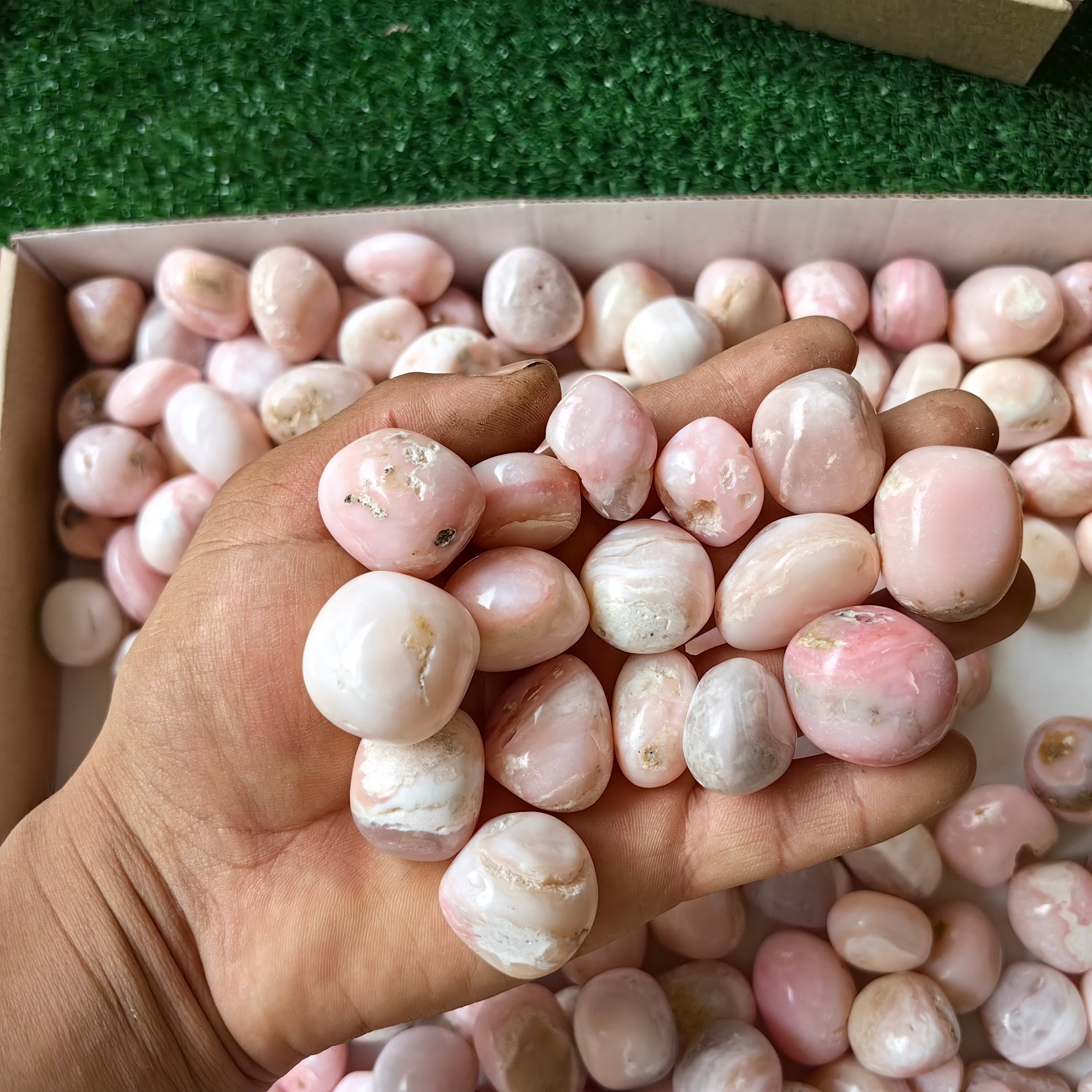 2 kg peruvian pink opal tumbled