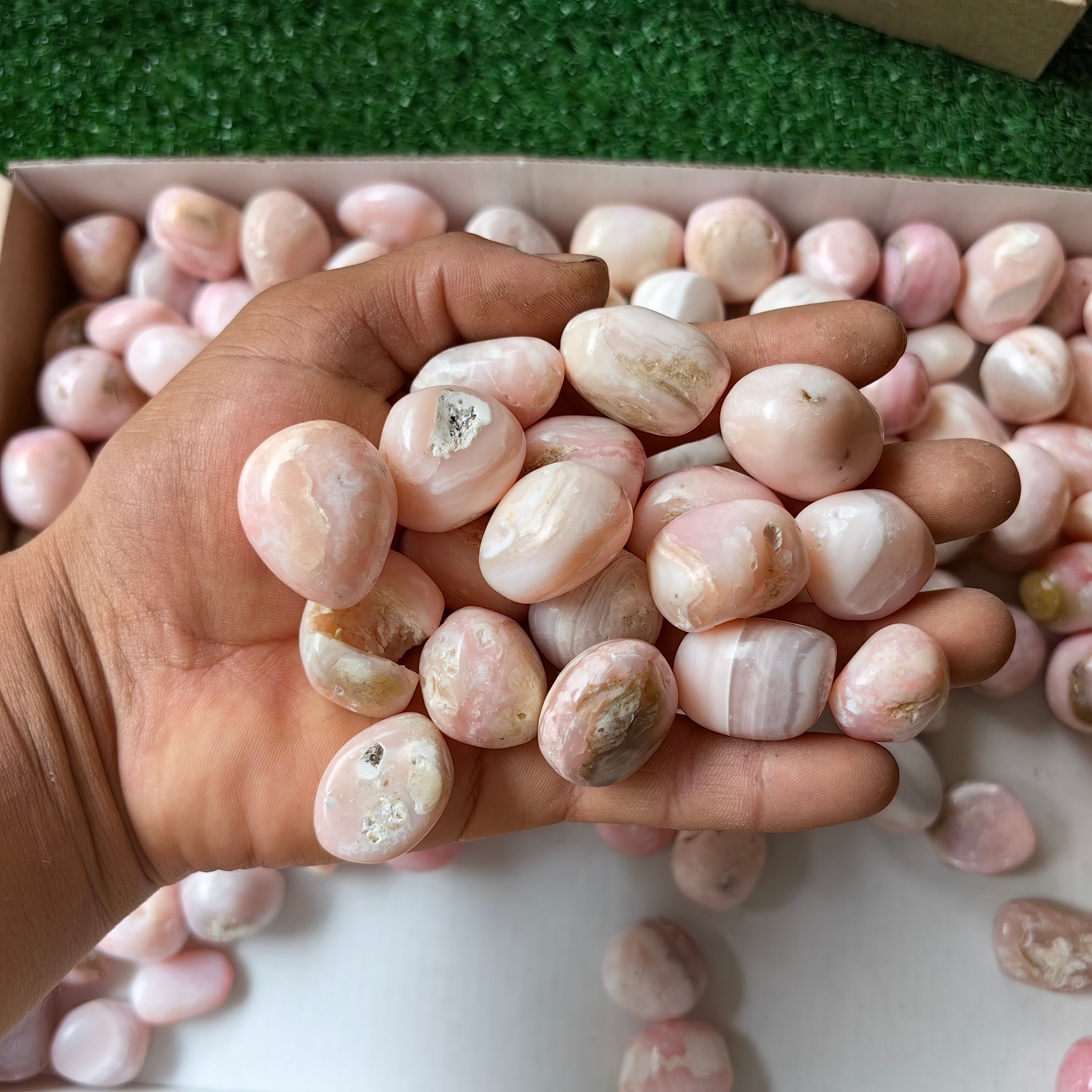 2 kg peruvian pink opal tumbled