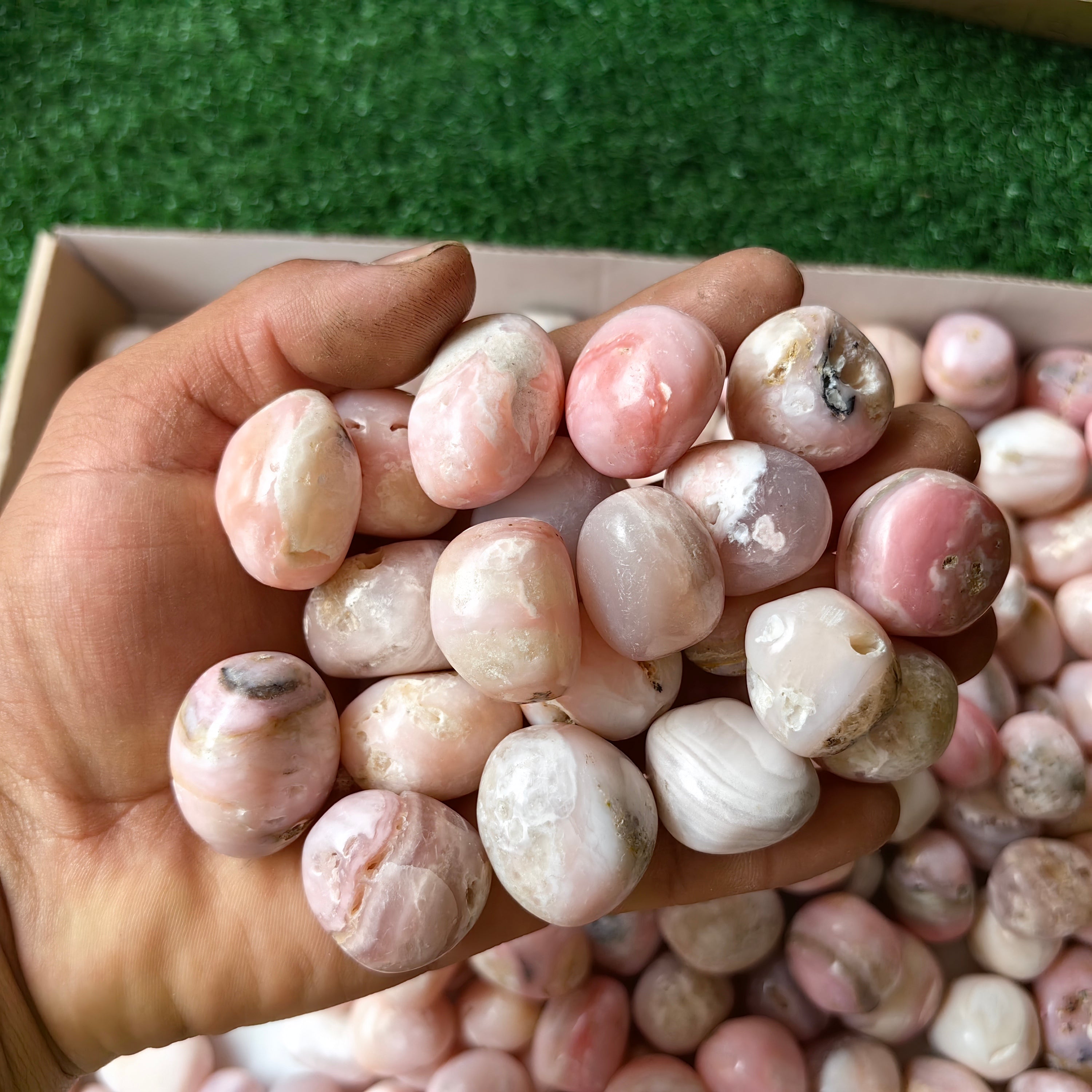 2 kg peruvian pink opal tumbled