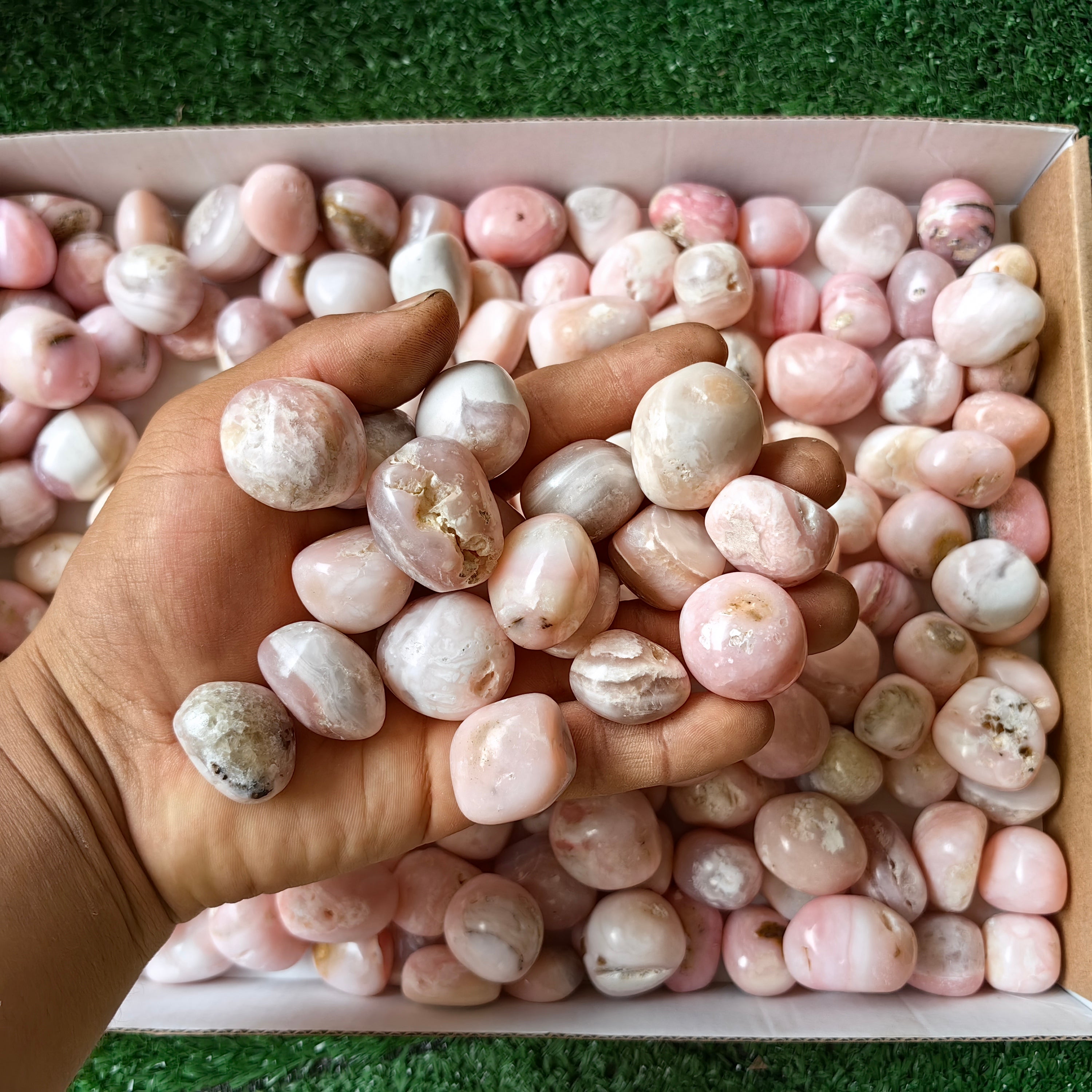 2 kg peruvian pink opal tumbled