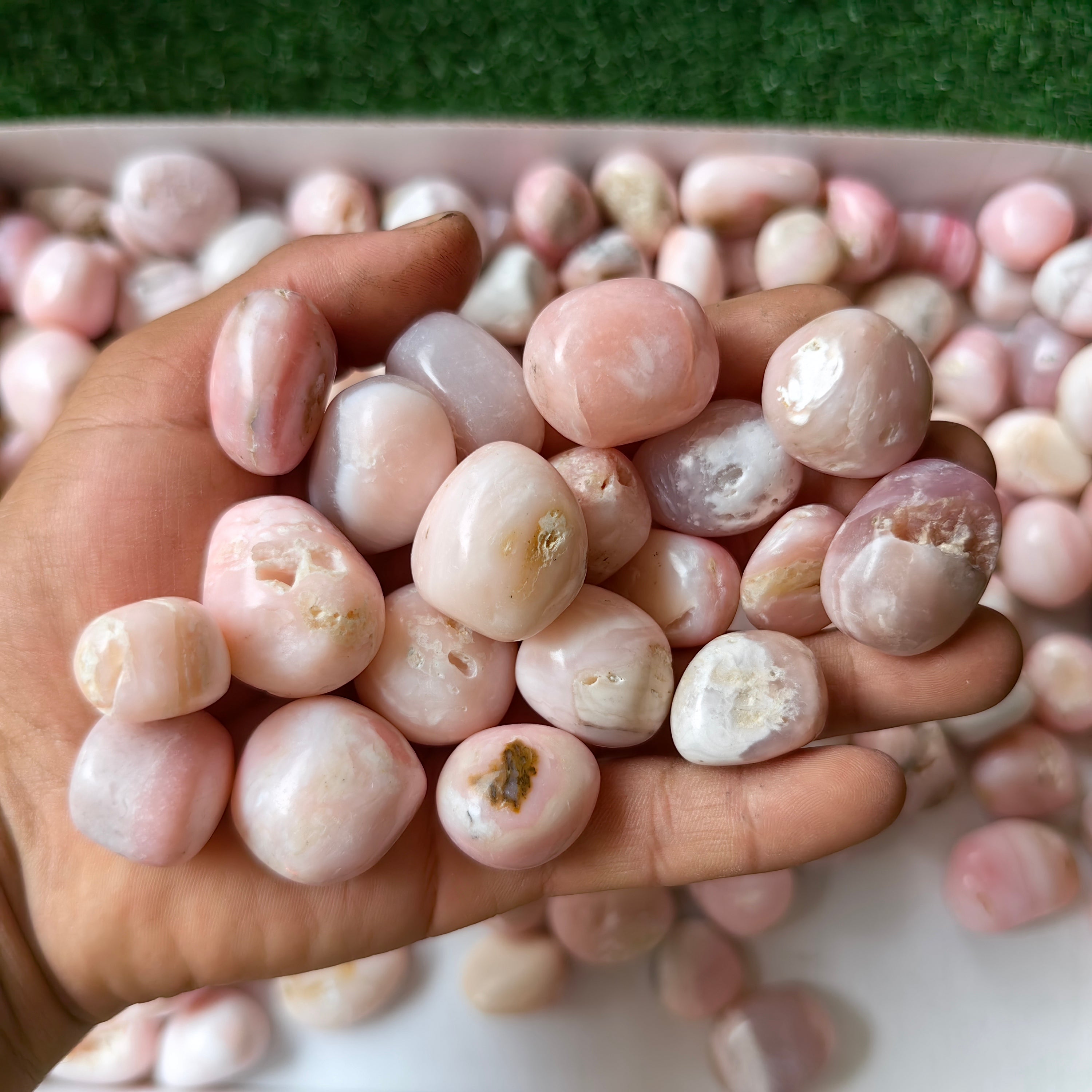 2 kg peruvian pink opal tumbled