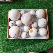 14 pc peruvian pink opal spheres