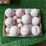 15 pc peruvian pink opal spheres
